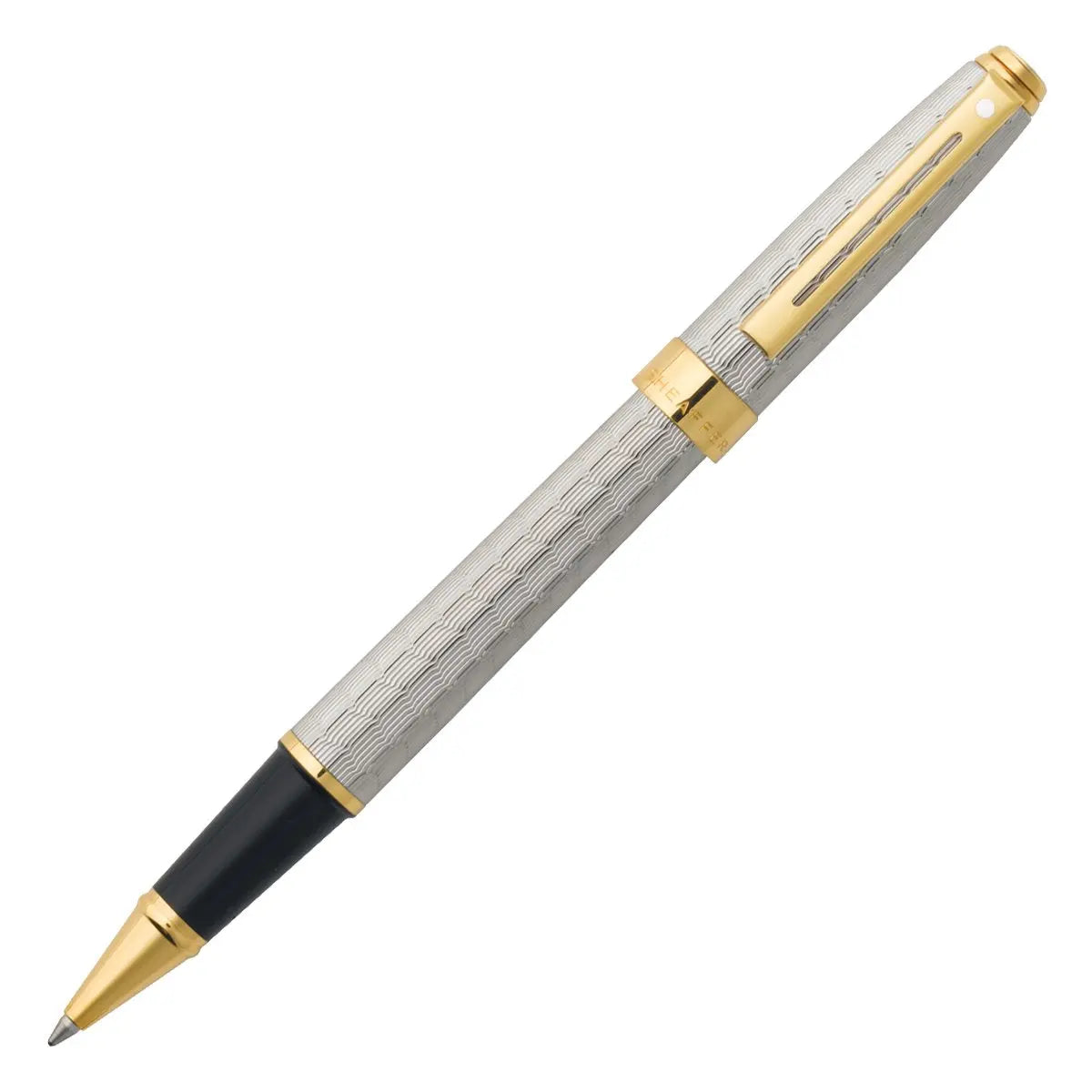 Sheaffer Prelude Signature Silver plate with Engraved Snakeskin Pattern featuring 22K Gold Plate Trim Rollerball (9170-1) Sheaffer