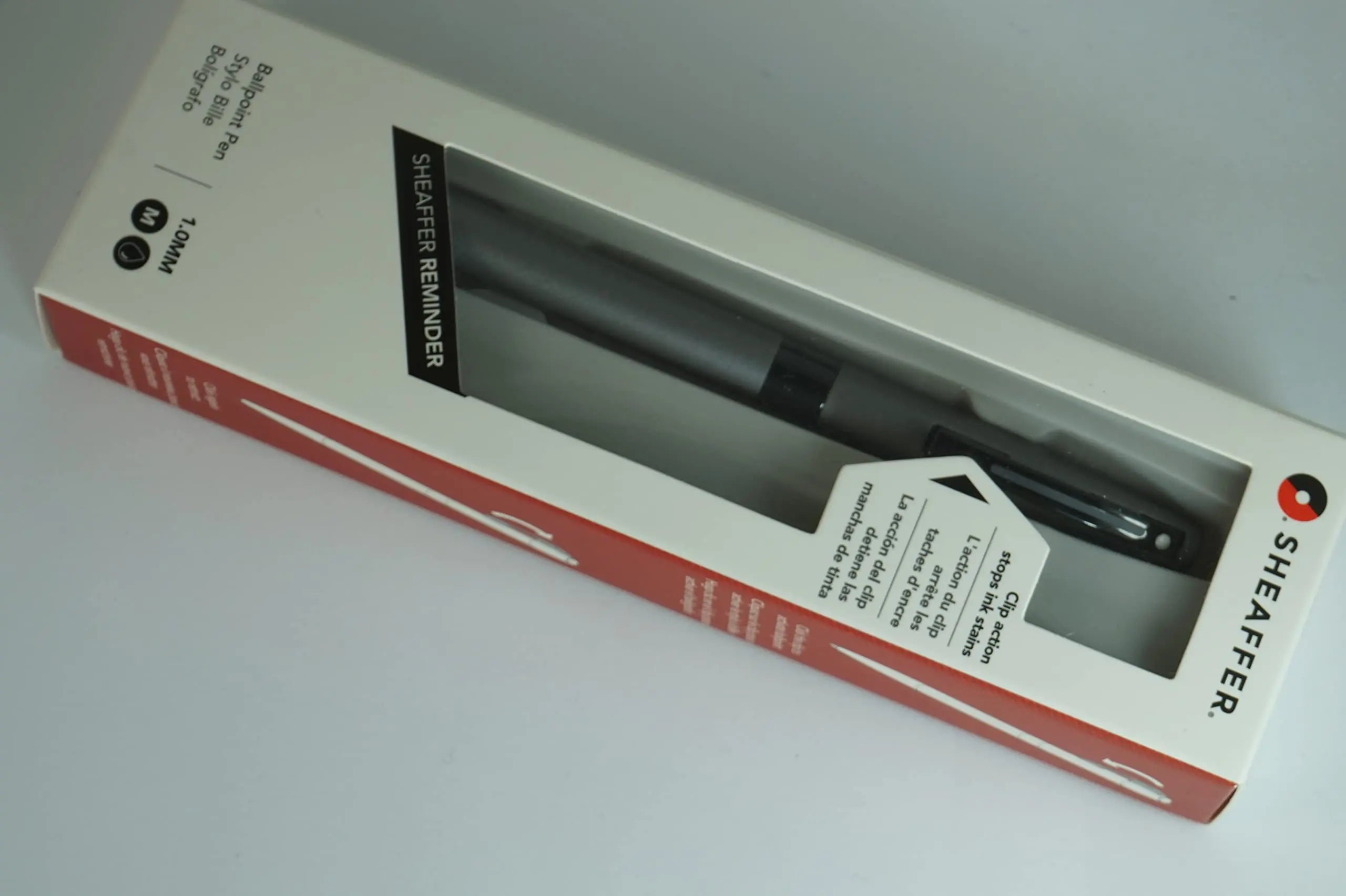 Sheaffer Reminder Slim, sleek silhouette, Innovative clickable clip Matte Gray Lacquer Ballpoint Pen - crosspenmall.com