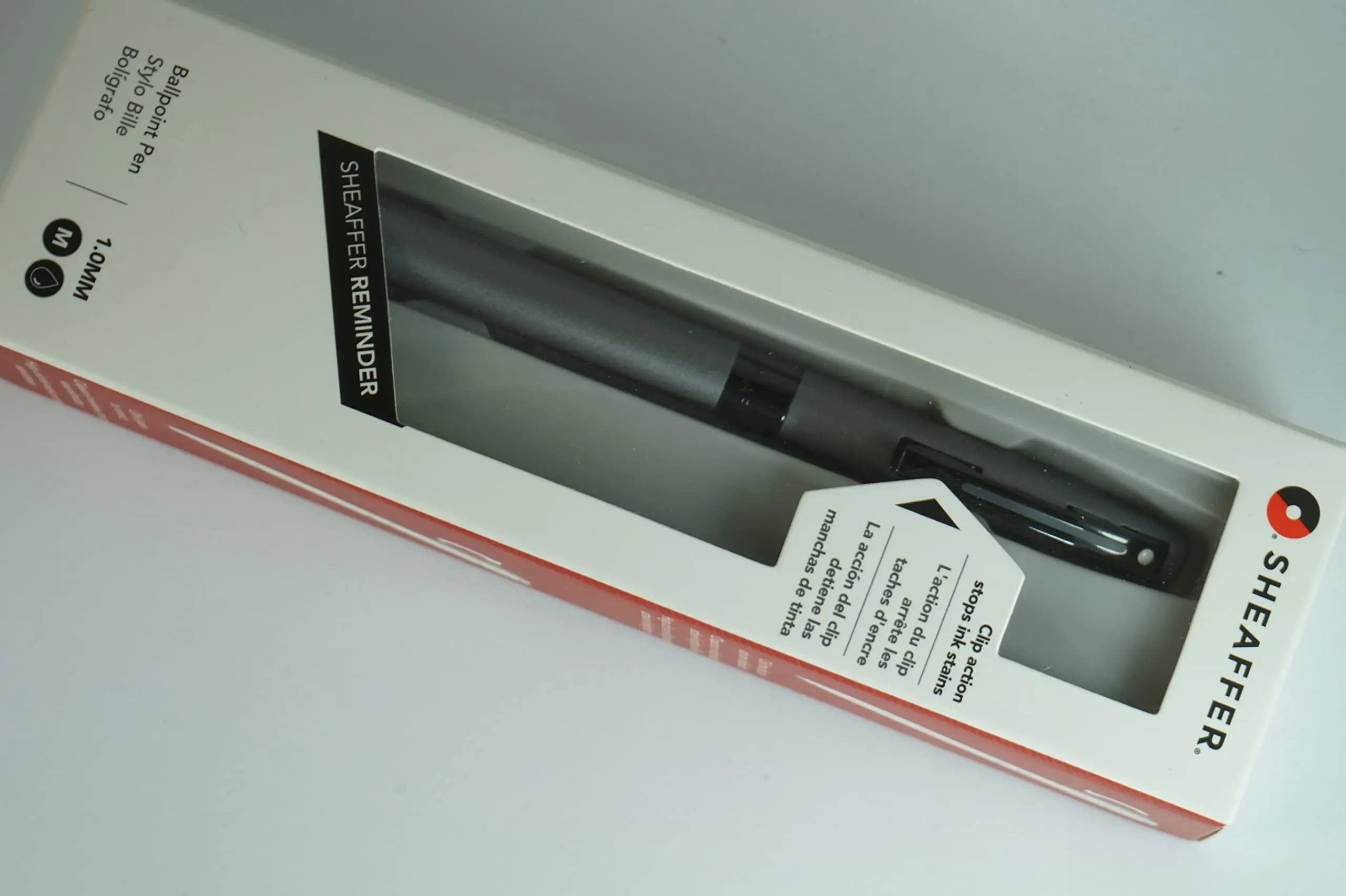 Sheaffer Reminder Slim, sleek silhouette, Innovative clickable clip Matte Gray Lacquer Ballpoint Pen - crosspenmall.com