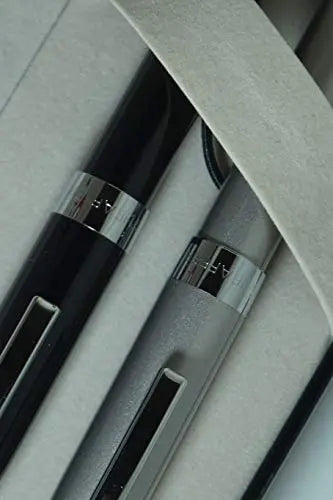 Sheaffer Sagaris Duo of Black Lacquer with Medium Stainless Steel Nib Fountain Pen and Beige Silver with Medium Stainless Steel Nib Fountain Pen for him and her. Sheaffer