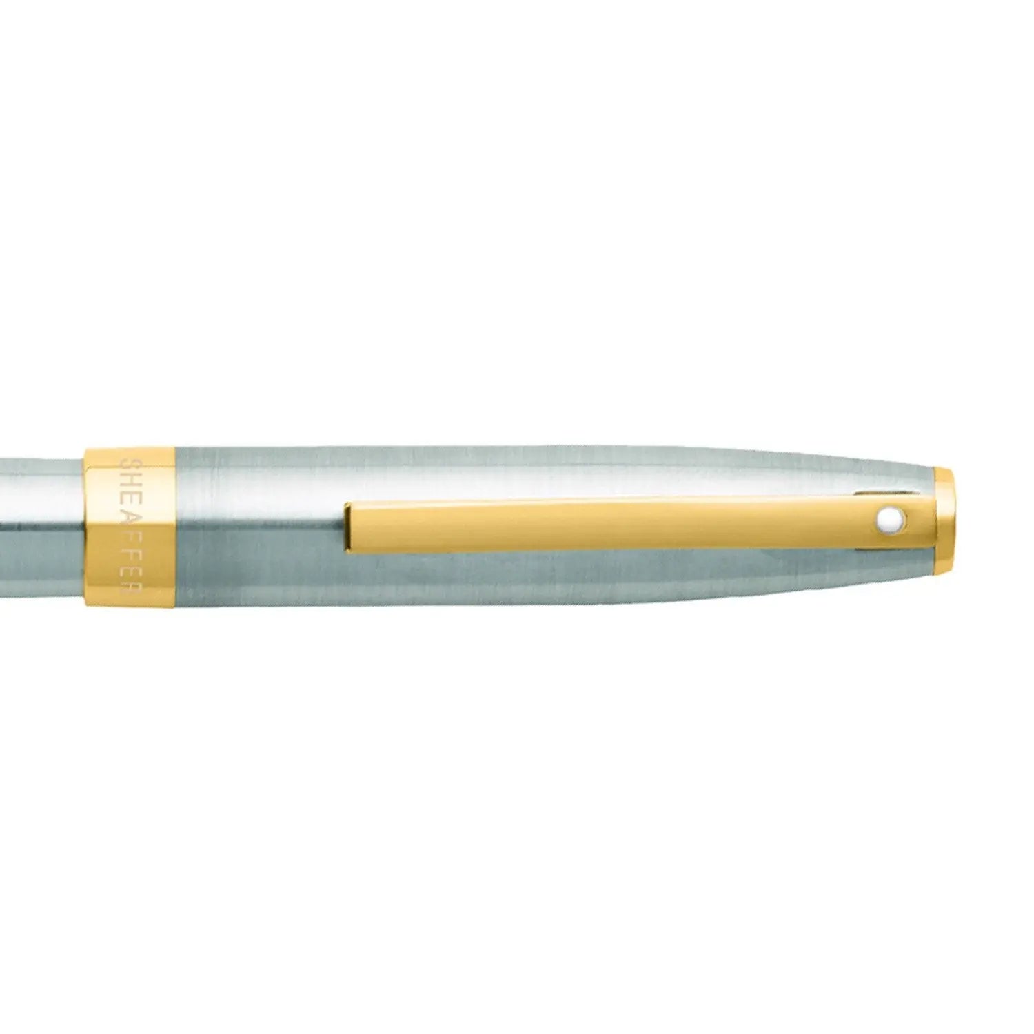 Sheaffer Sagaris Medium Nib Fountain Pen, Brushed Chrome, Gold Tone Trim (E0947353) Sheaffer