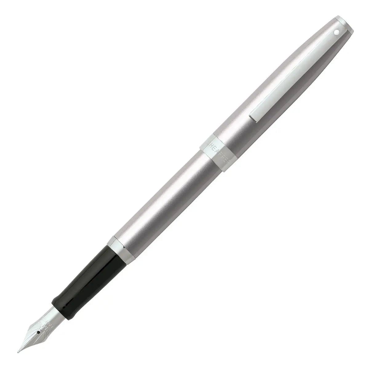 Sheaffer Sagaris Medium Nib Fountain Pen, Metallic Silver, Chrome Trim (E0947753) Sheaffer