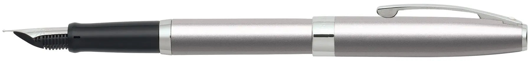 Sheaffer Sagaris Medium Nib Fountain Pen, Metallic Silver, Chrome Trim (E0947753) Sheaffer