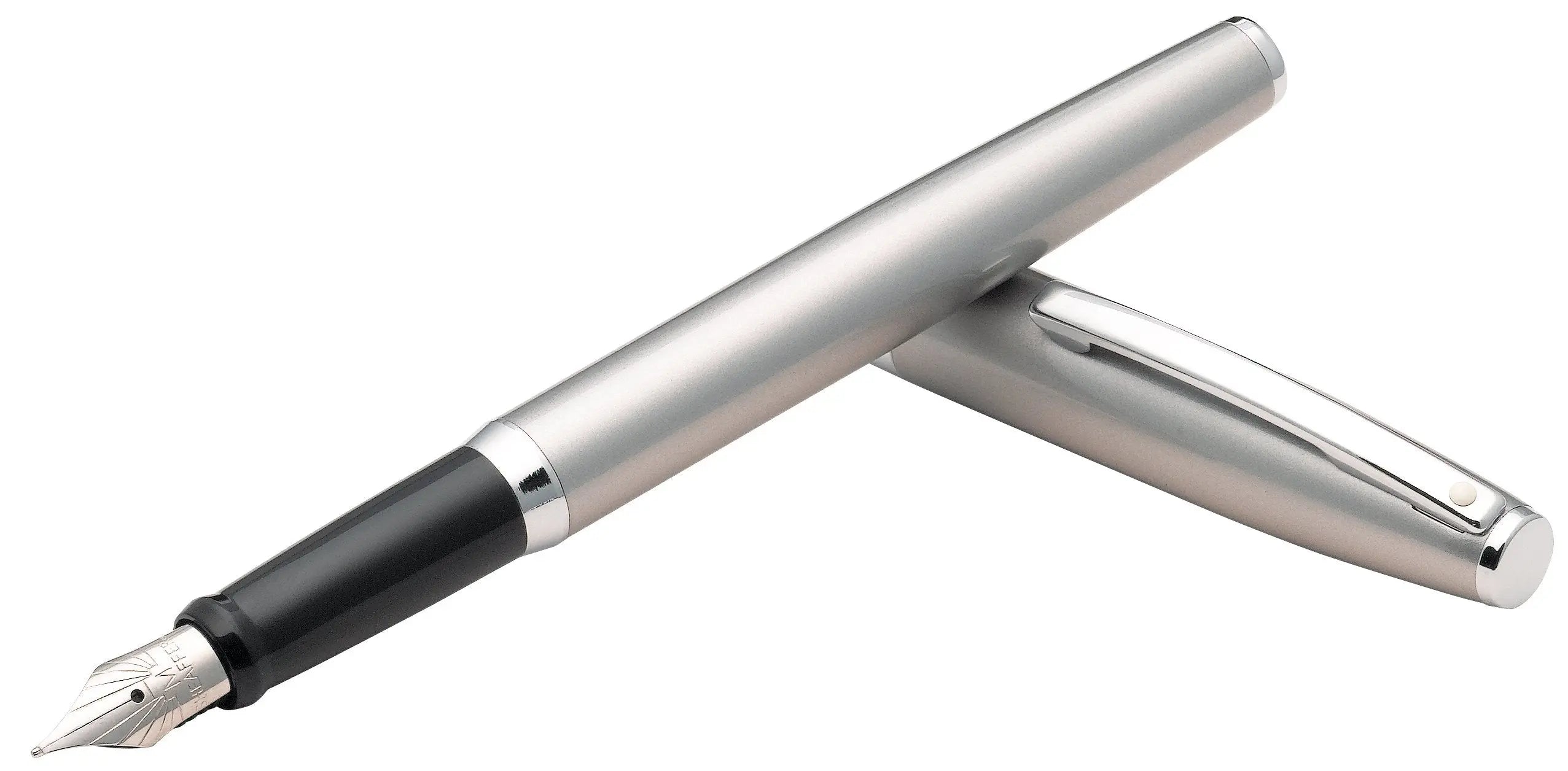 Sheaffer Sagaris Medium Nib Fountain Pen, Metallic Silver, Chrome Trim (E0947753) Sheaffer