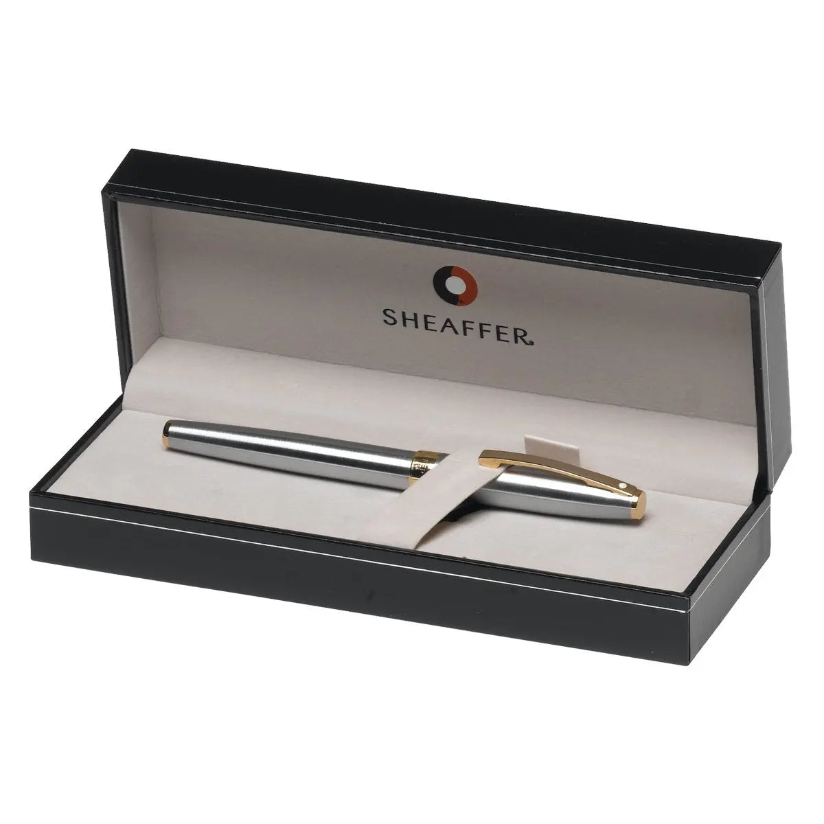 Sheaffer Sagaris Rollerball Pen, Brushed Chrome, Gold Tone Trim (E1947351) Sheaffer