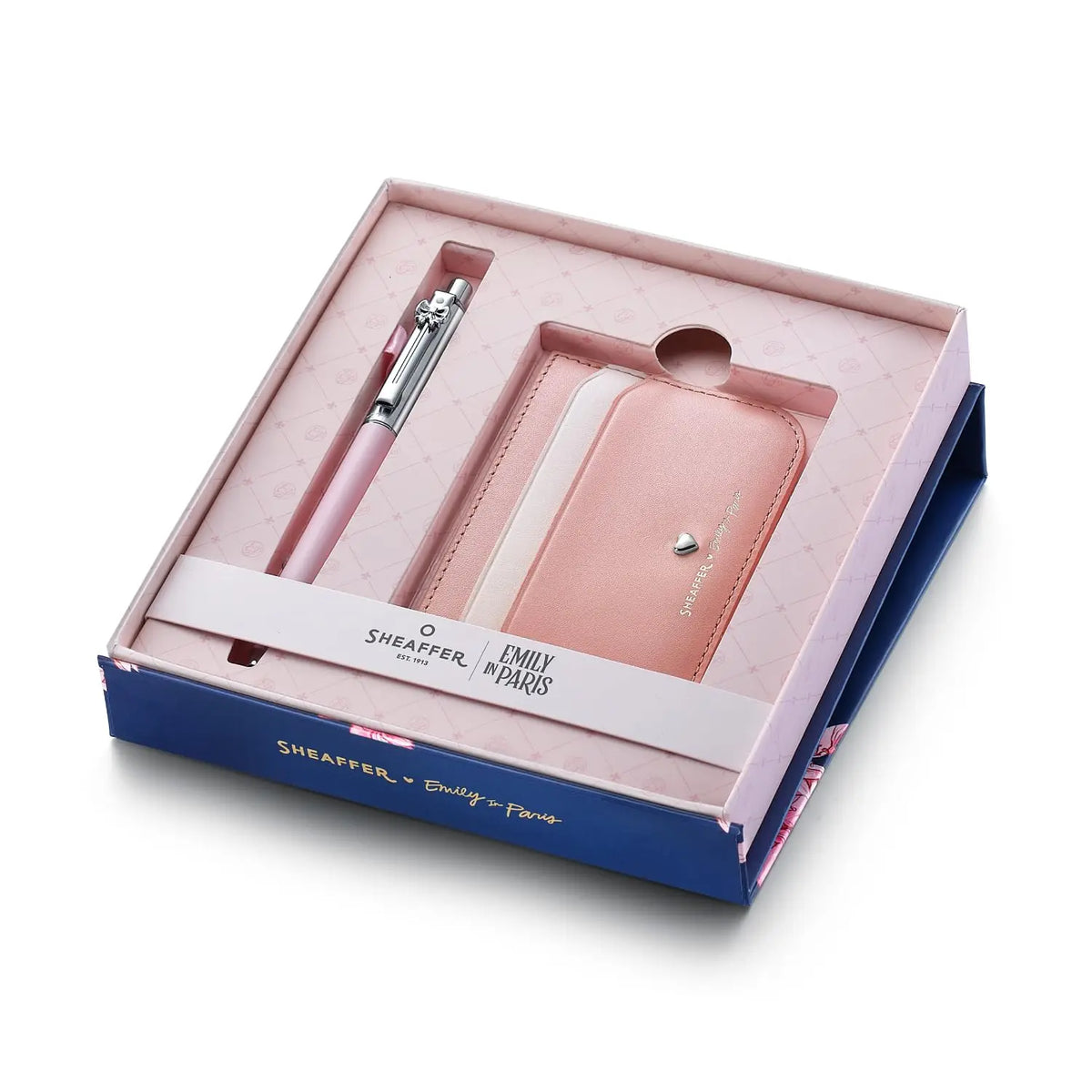 Sheaffer Sentinel Emily in Paris E321 Ballpoint Pen, Chrome-Plated Trims, Bow-Shaped Clip cross
