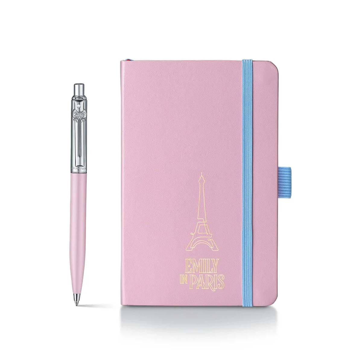 Sheaffer Sentinel Emily in Paris E321 Ballpoint Pen, Chrome-Plated Trims, Bow-Shaped Clip cross
