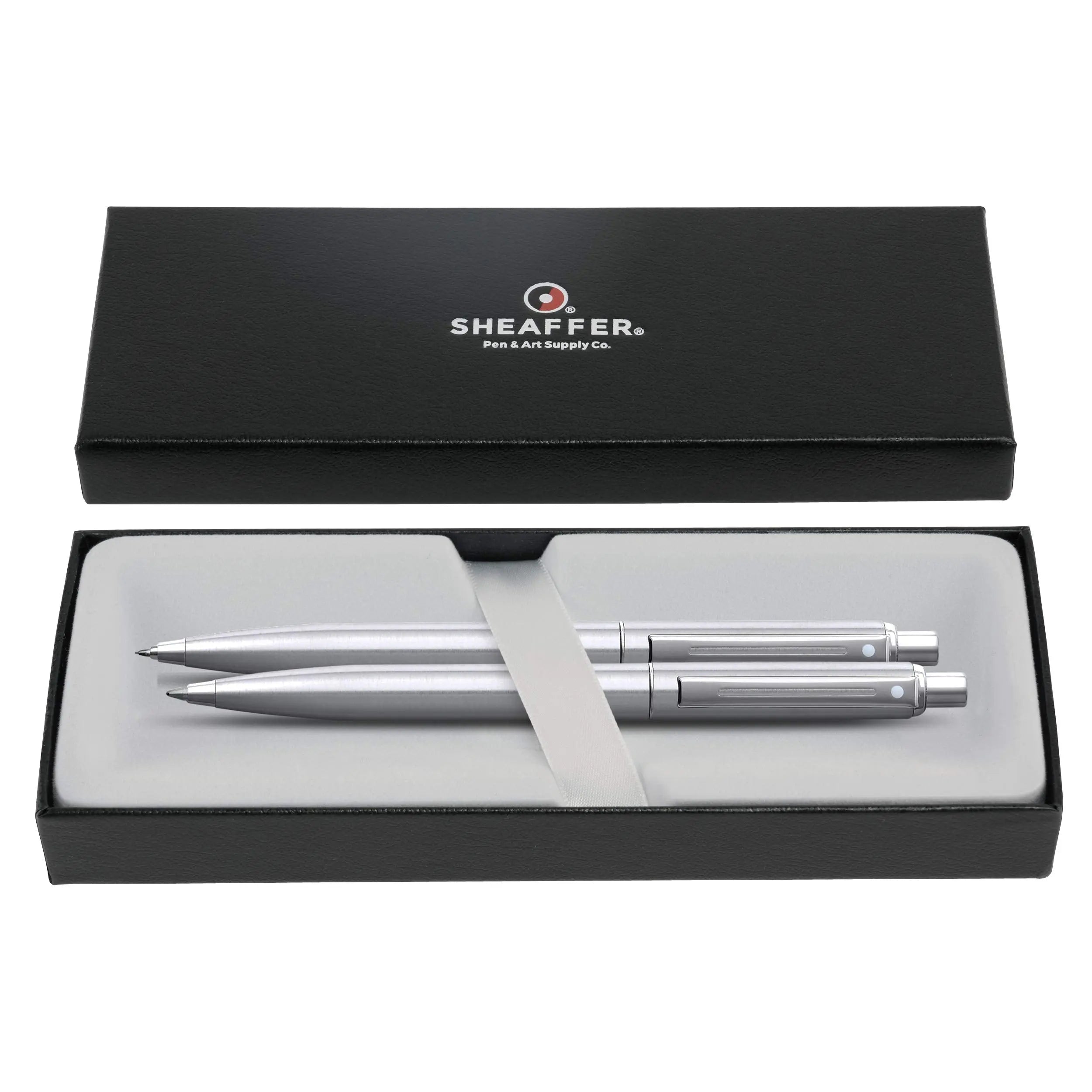 Sheaffer Sentinel, Black Resin Barrel, Chrome Cap, Nickel Plate Trim, Ballpoint Sheaffer