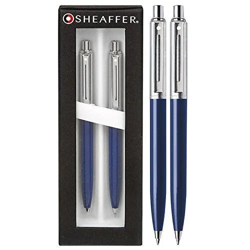 Sheaffer Sentinel, Black Resin Barrel, Chrome Cap, Nickel Plate Trim, Ballpoint cross