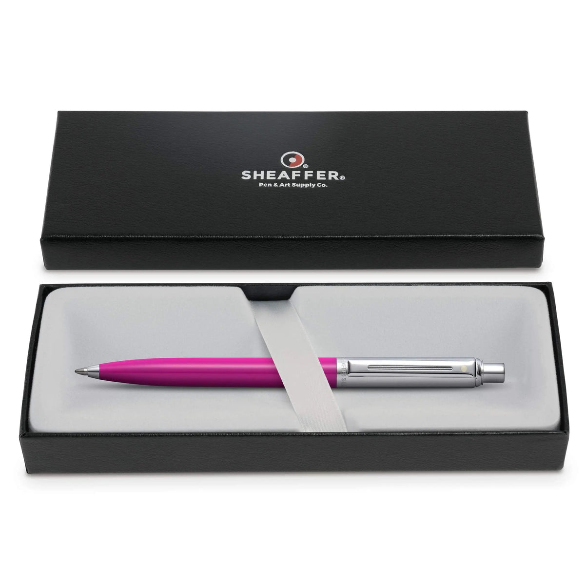 Sheaffer Sentinel, Black Resin Barrel, Chrome Cap, Nickel Plate Trim, Ballpoint cross