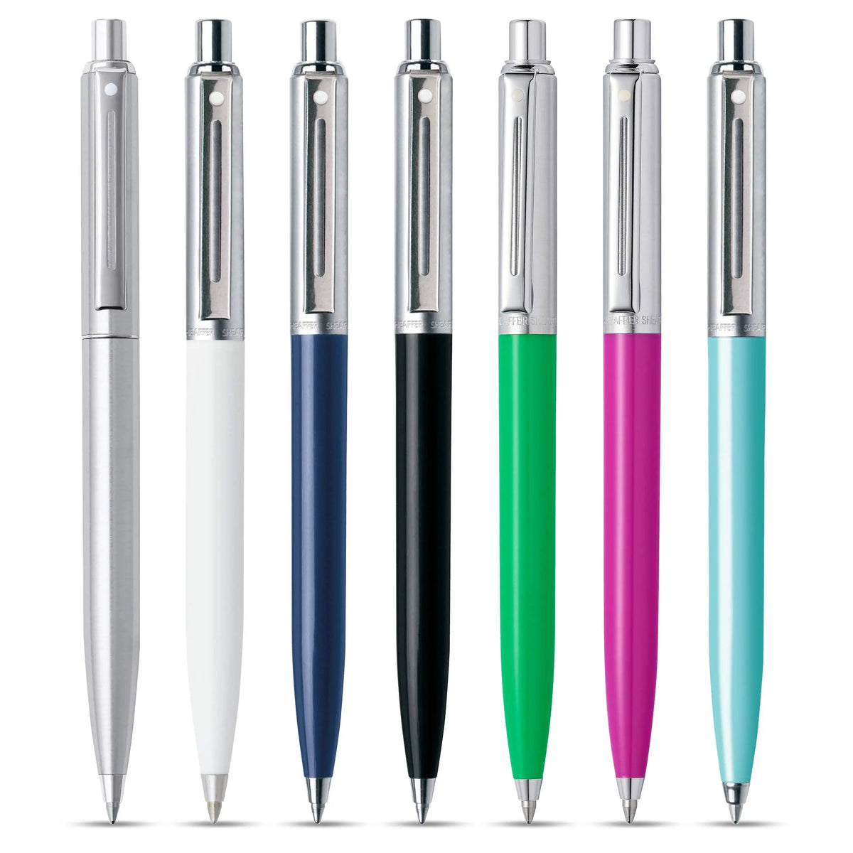 Sheaffer Sentinel, Black Resin Barrel, Chrome Cap, Nickel Plate Trim, Ballpoint cross