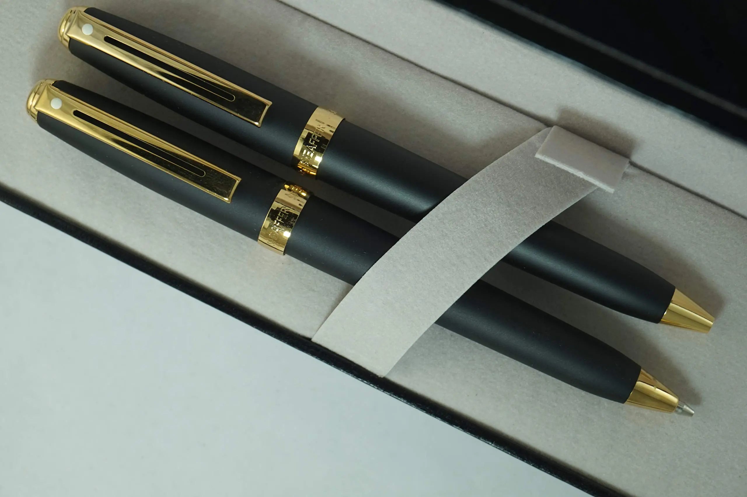 Sheaffer Signature Prelude Matte Black with 22 KT Gold Appointments Ballpoint Pen and 0.7MM Pencil set - crosspenmall.com