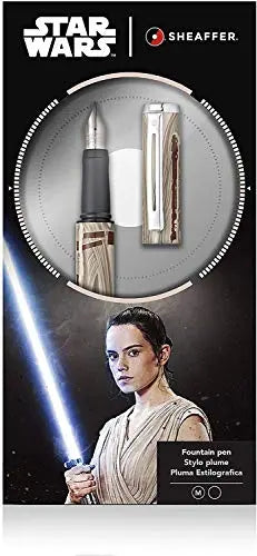 Sheaffer Star Wars POP Rey with Rey themed design and authentic character details, Polished appointments Medium Stainless Steel nib Fountain Pen - crosspenmall.com