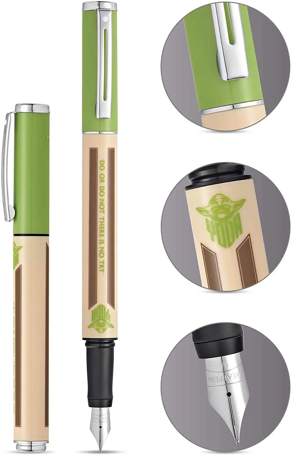 Sheaffer Star Wars Yoda with Yoda themed design and authentic character details, Polished appointments Gel Rollerball Pen - crosspenmall.com