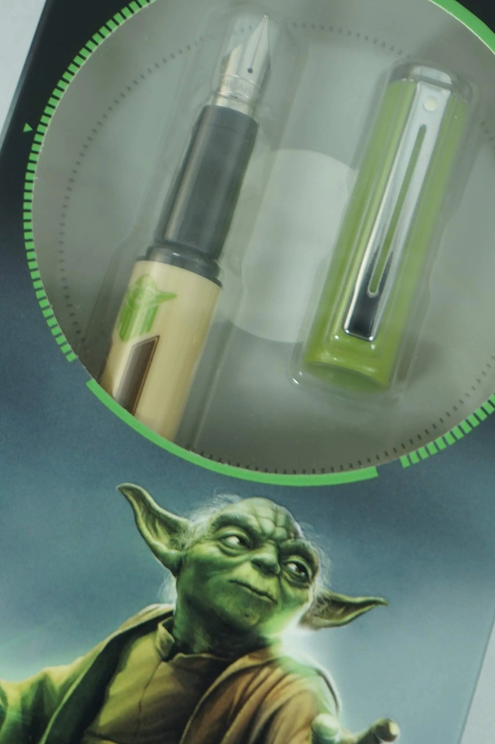 Sheaffer Star Wars Yoda with Yoda themed design and authentic character details, Polished appointments Gel Rollerball Pen - crosspenmall.com