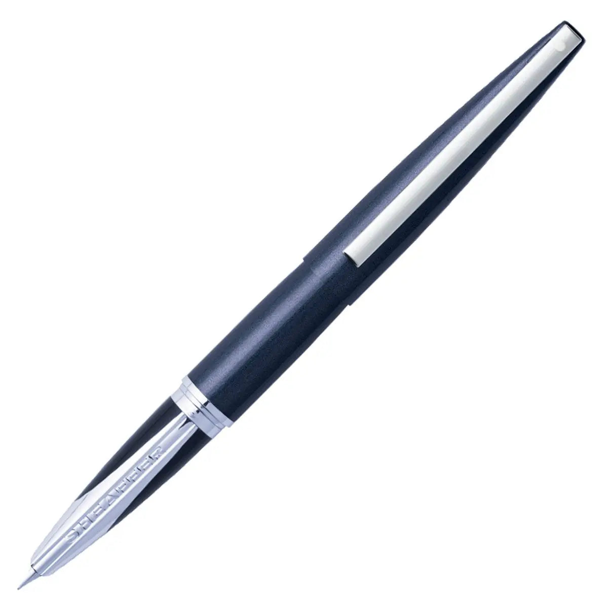 Sheaffer Taranis Fine Nib Fountain Pen, Diamond Dust Blue, Chrome Trim (E0944543-PB2) Sheaffer