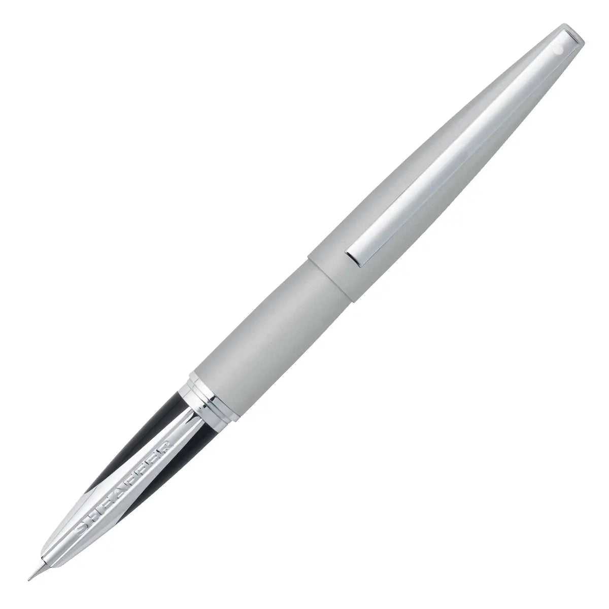 Sheaffer Taranis Fine Nib Fountain Pen, Sleek Chrome, Chrome Trim (E0944443-PB2) - crosspenmall.com