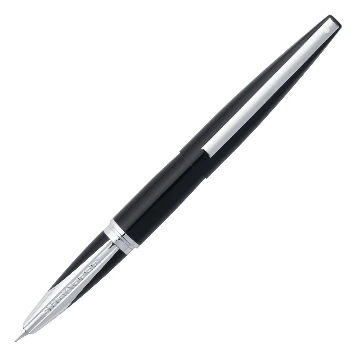 Sheaffer Taranis Fine Nib Fountain Pen, Stormy Night, Chrome Trim (E0944043-PB2) - crosspenmall.com