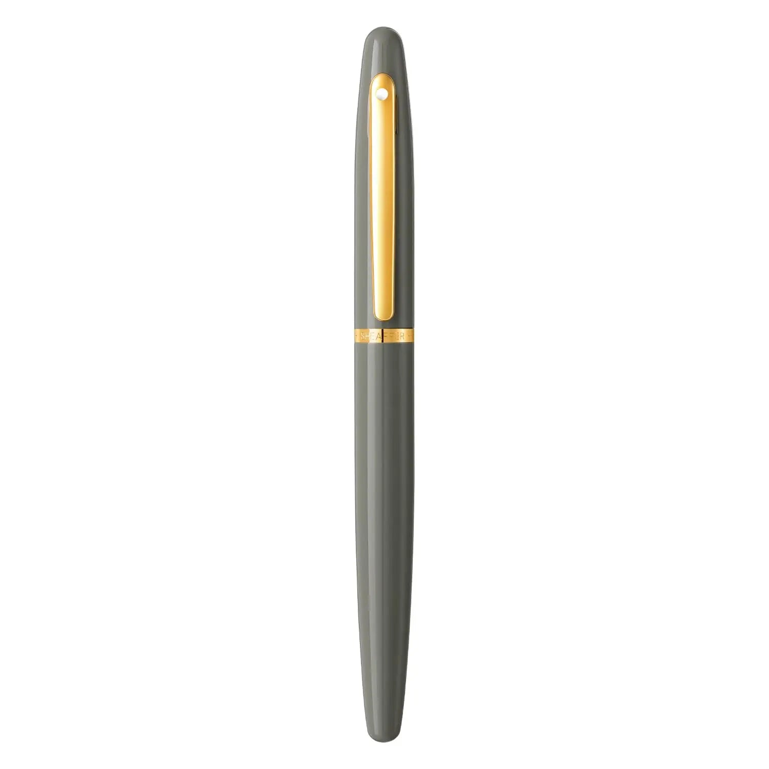 Sheaffer VFM 9427 Glossy Light Gray Rollerball Pen With PVD Gold Appointments Sheaffer