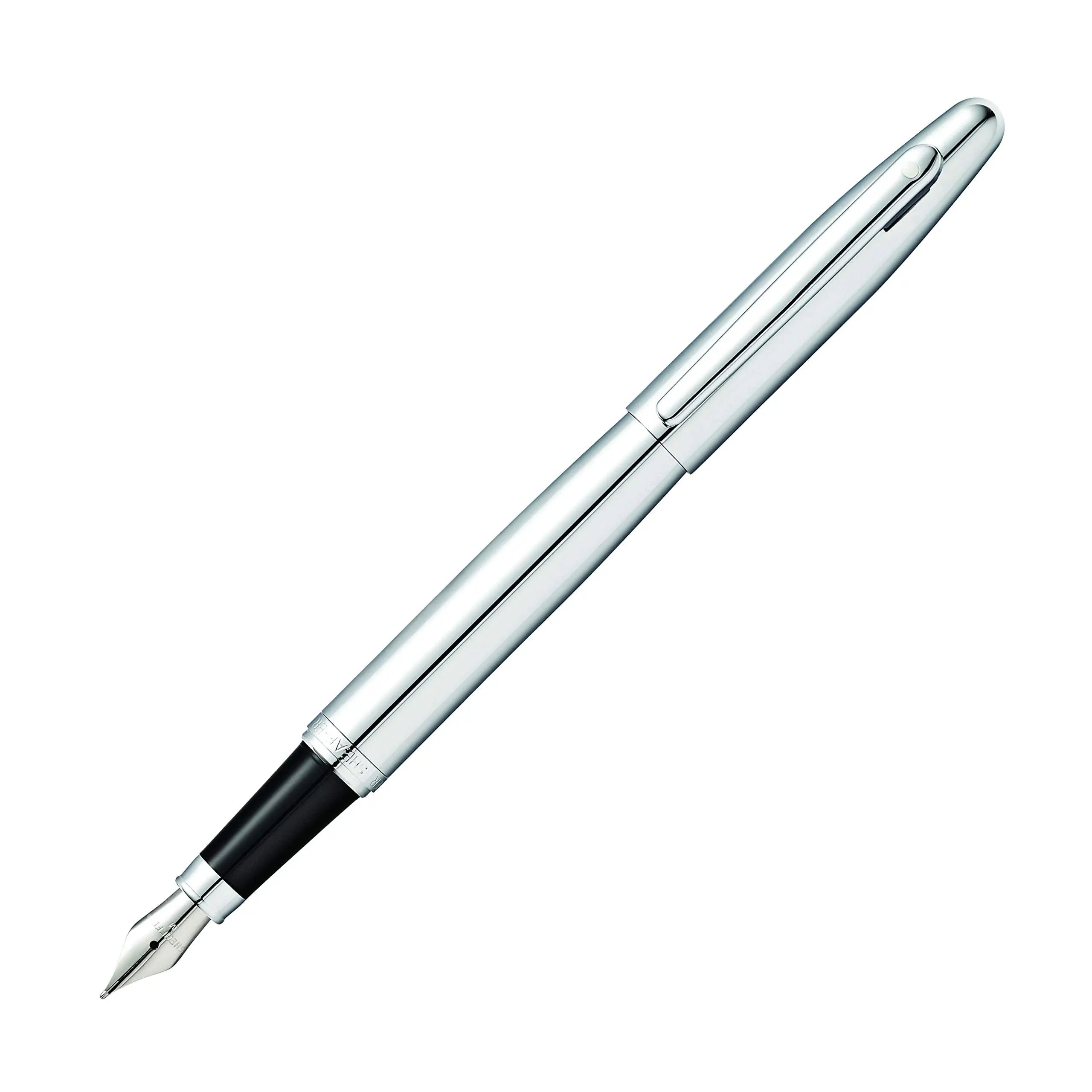 Sheaffer VFM Chrome Fountain Pen with Polished Chrome Trim - crosspenmall.com