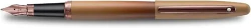 Sheaffer VFM 9428 Coffee Edition Matt Brown Fountain Pen with Regal Brown PVD Signature Trims and White Dot of excellence - Fine Point Sheaffer