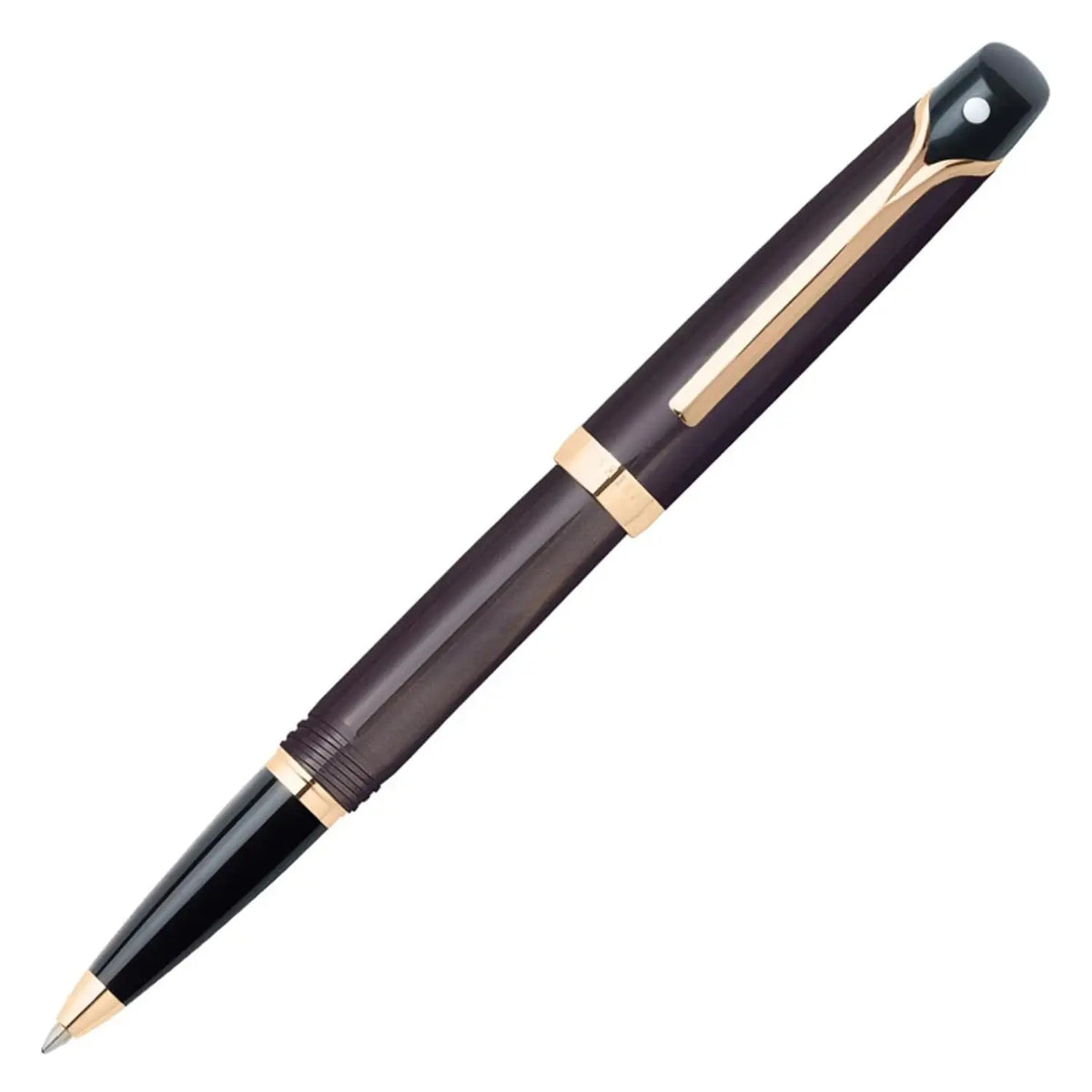 Sheaffer Valor Rollerball Pen, Glossy Brown with 22KT Gold Trim, Italian-Made, Gift Box Included cross