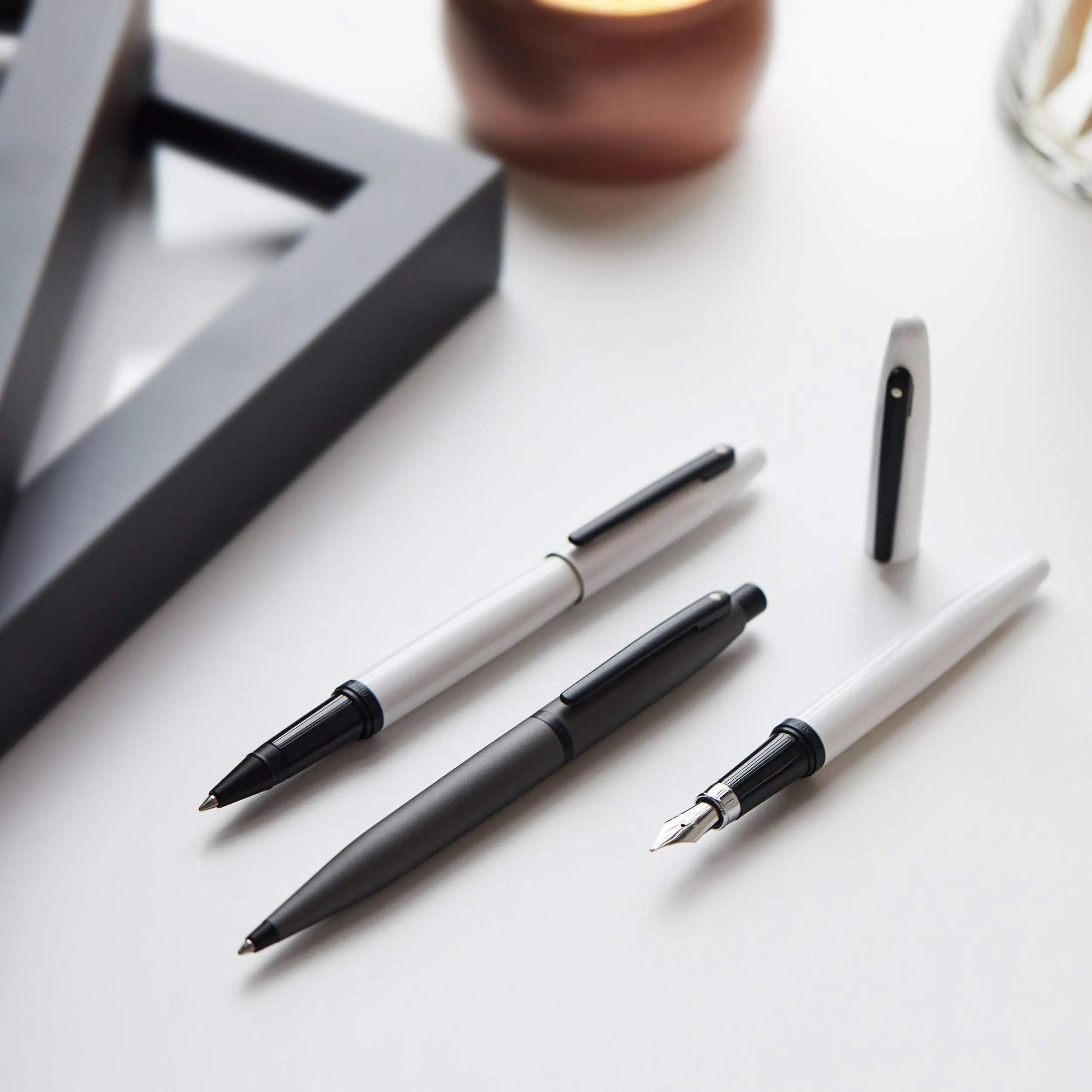 Sheaffer Vfm Matte Black Ballpoint Pen with Chrome Trim Sheaffer