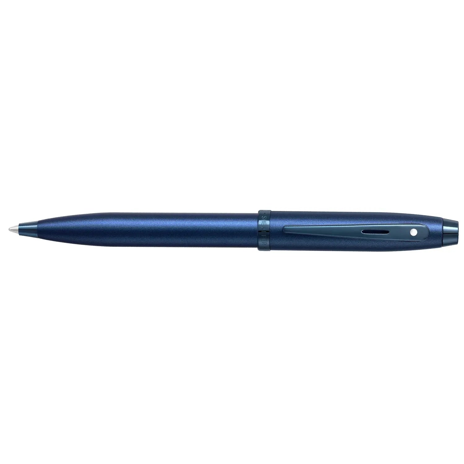 Sheaffer® 100 9371 Satin Blue Ballpoint Pen With PVD Blue Trim - My Store