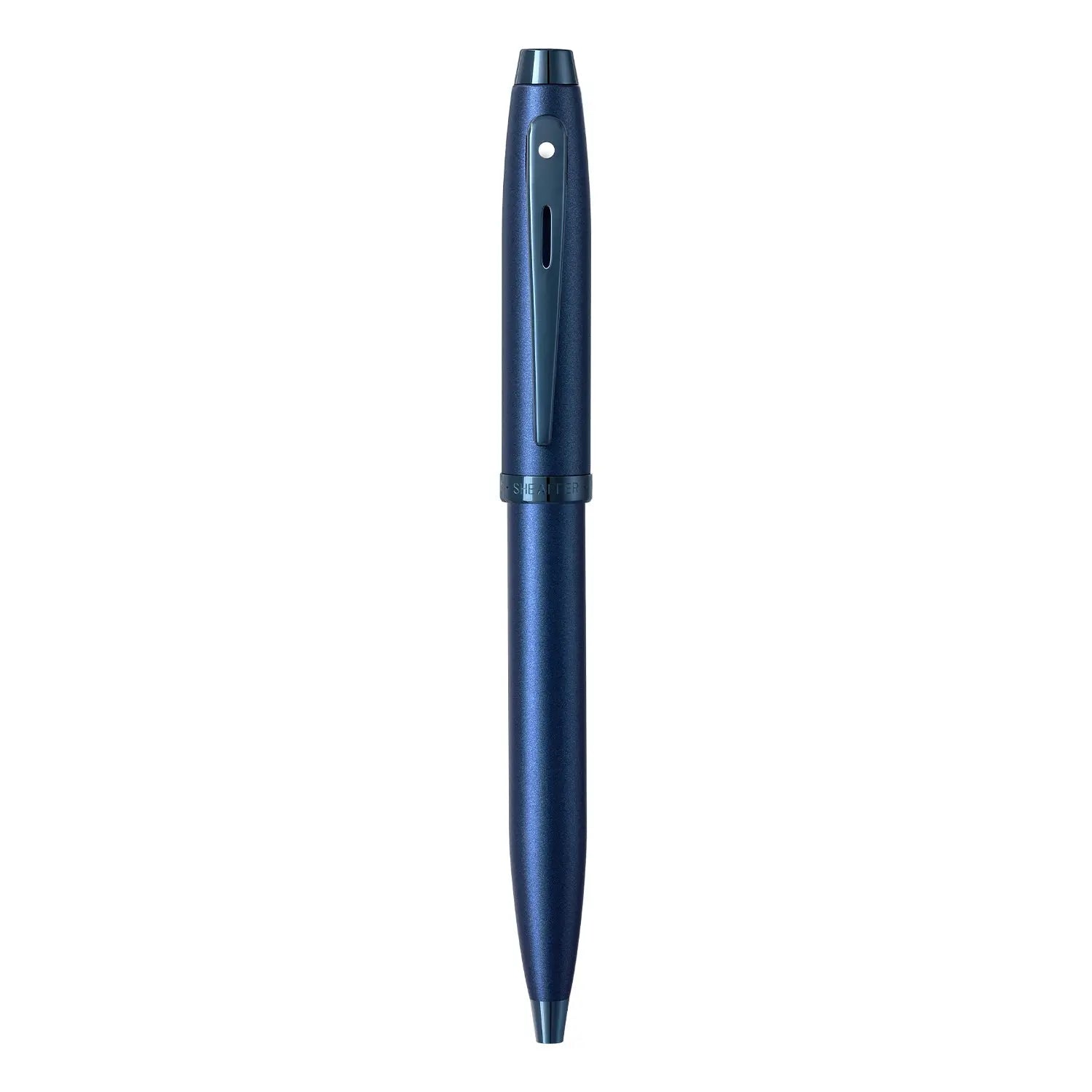 Sheaffer® 100 9371 Satin Blue Ballpoint Pen With PVD Blue Trim - My Store