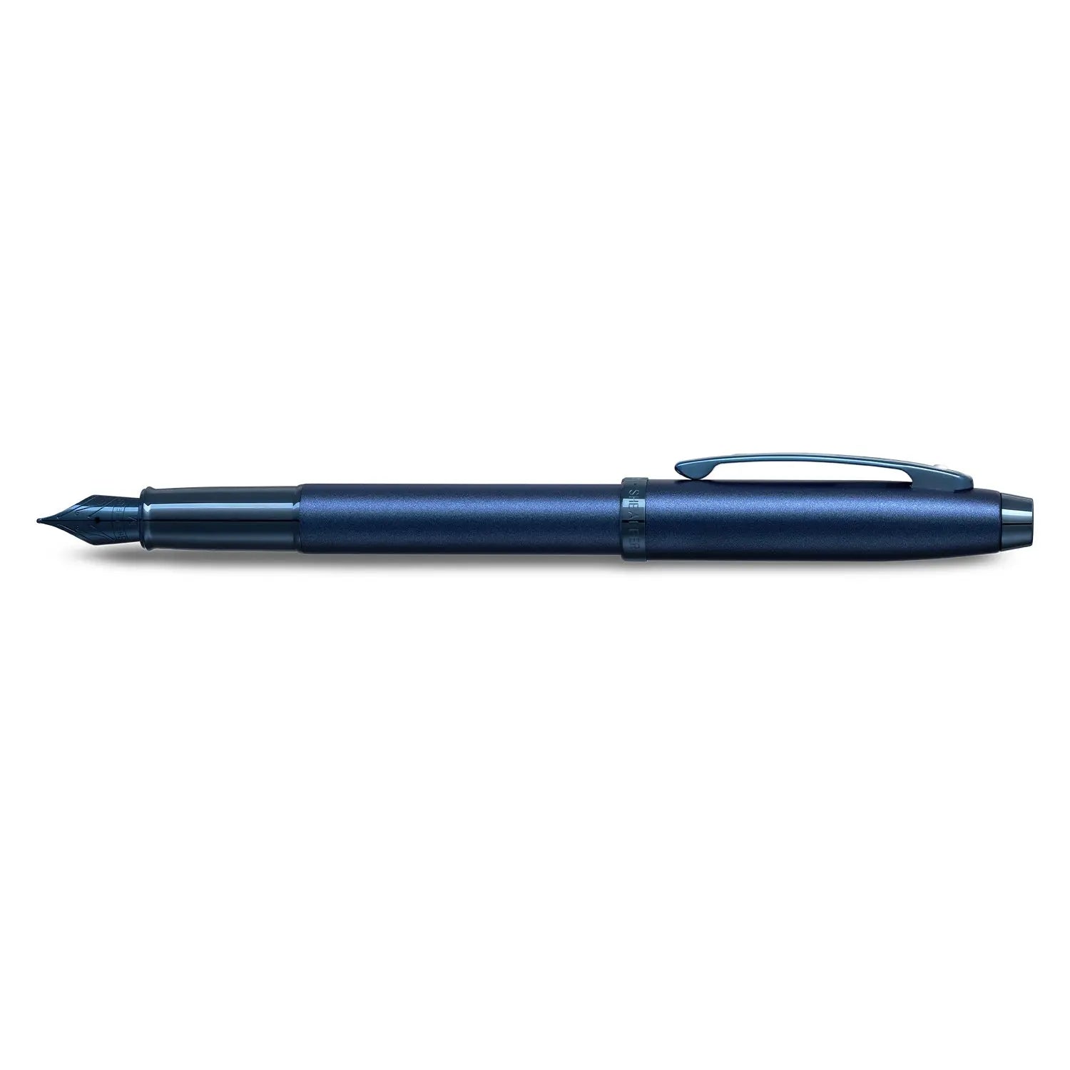 Sheaffer® 100 9371 Satin Blue Fountain Pen With PVD Blue Trim - Medium - My Store