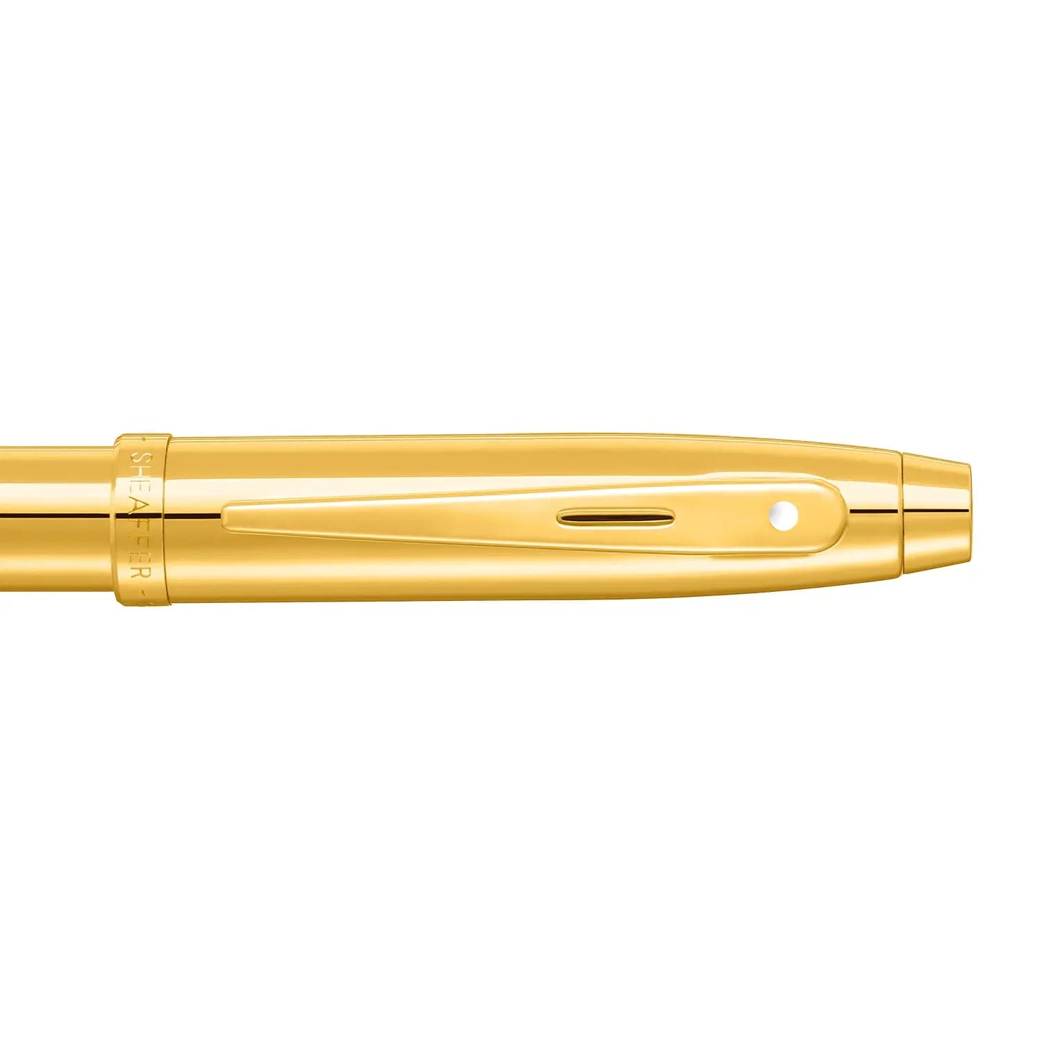 Sheaffer® 100 9372 Glossy PVD Gold Fountain Pen With PVD Gold Trim - Medium - My Store