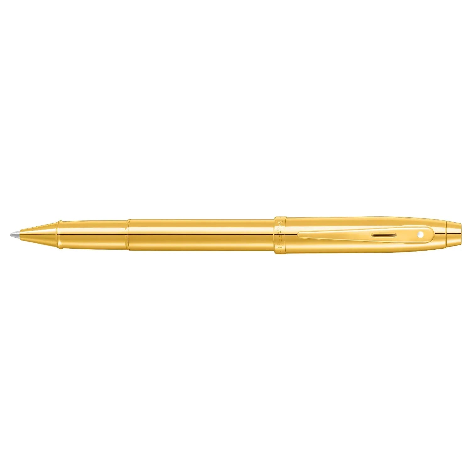 Sheaffer® 100 9372 Glossy PVD Gold Rollerball Pen With PVD Gold Trim - My Store