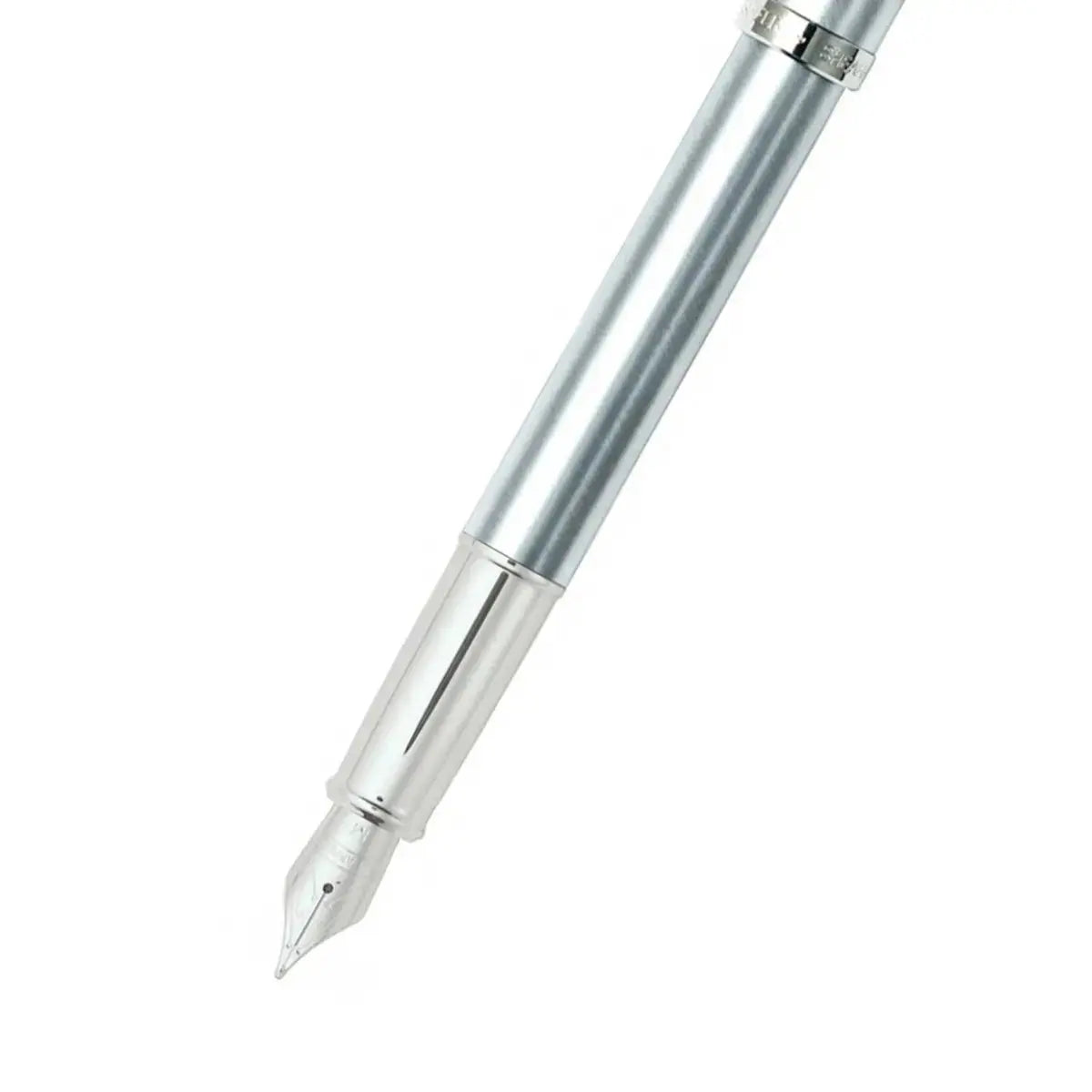 Sheaffer® 100 Brushed Chrome Fountain Pen With Chrome Trims - Fine - My Store