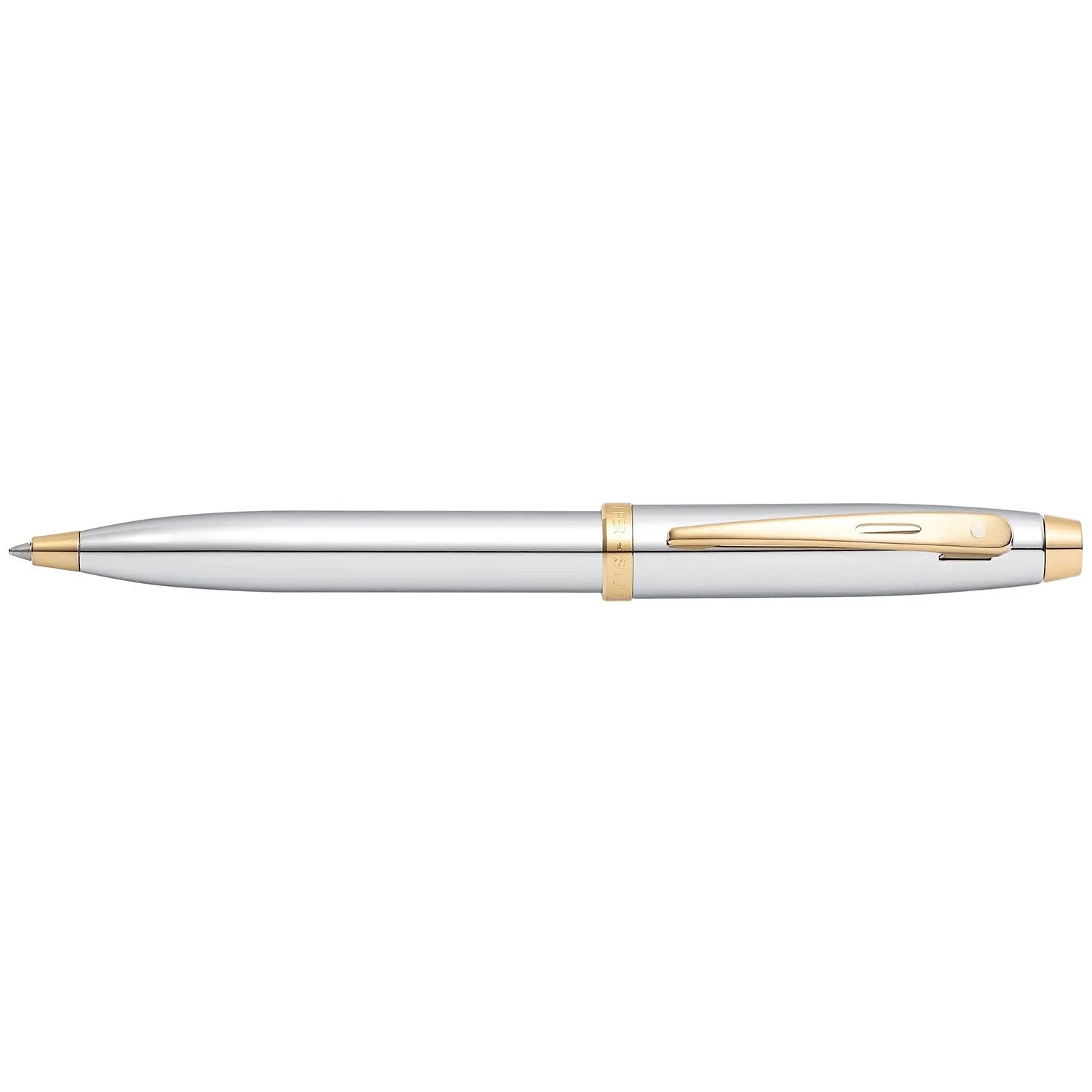 Sheaffer® 100 Chrome with Gold Trims Ballpoint Pen - My Store