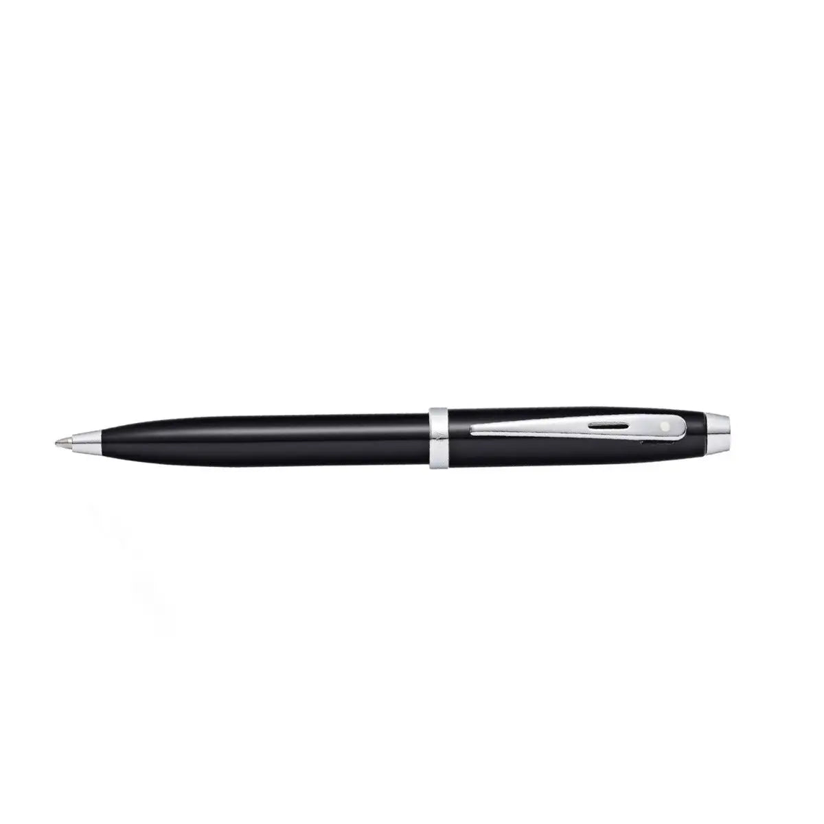 Sheaffer® 100 Glossy Black Ballpoint Pen With Chrome Trims - My Store