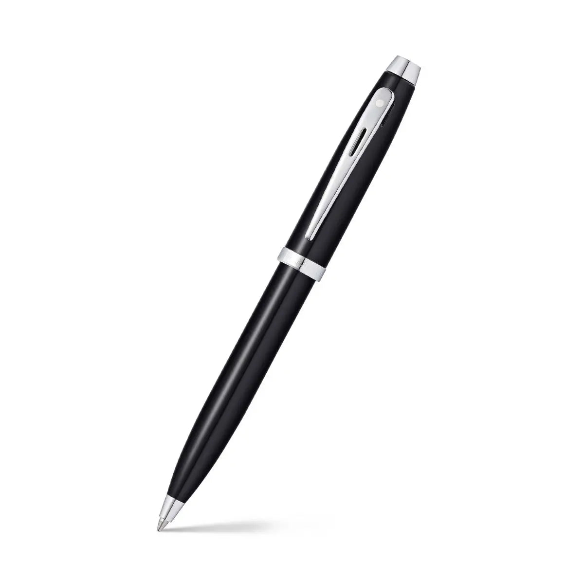 Sheaffer® 100 Glossy Black Ballpoint Pen With Chrome Trims - My Store