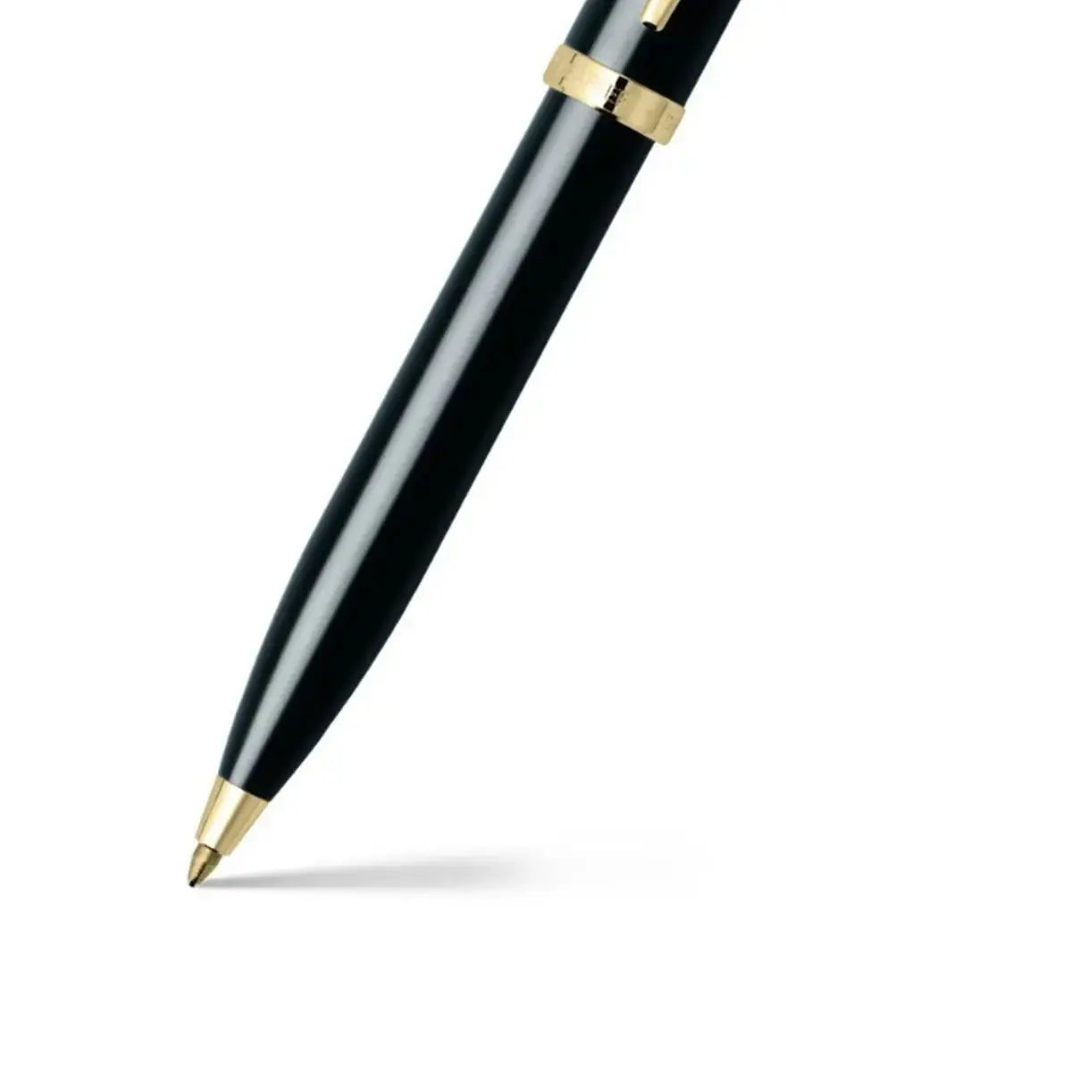 Sheaffer® 100 Glossy Black Ballpoint Pen With Gold Trims - My Store