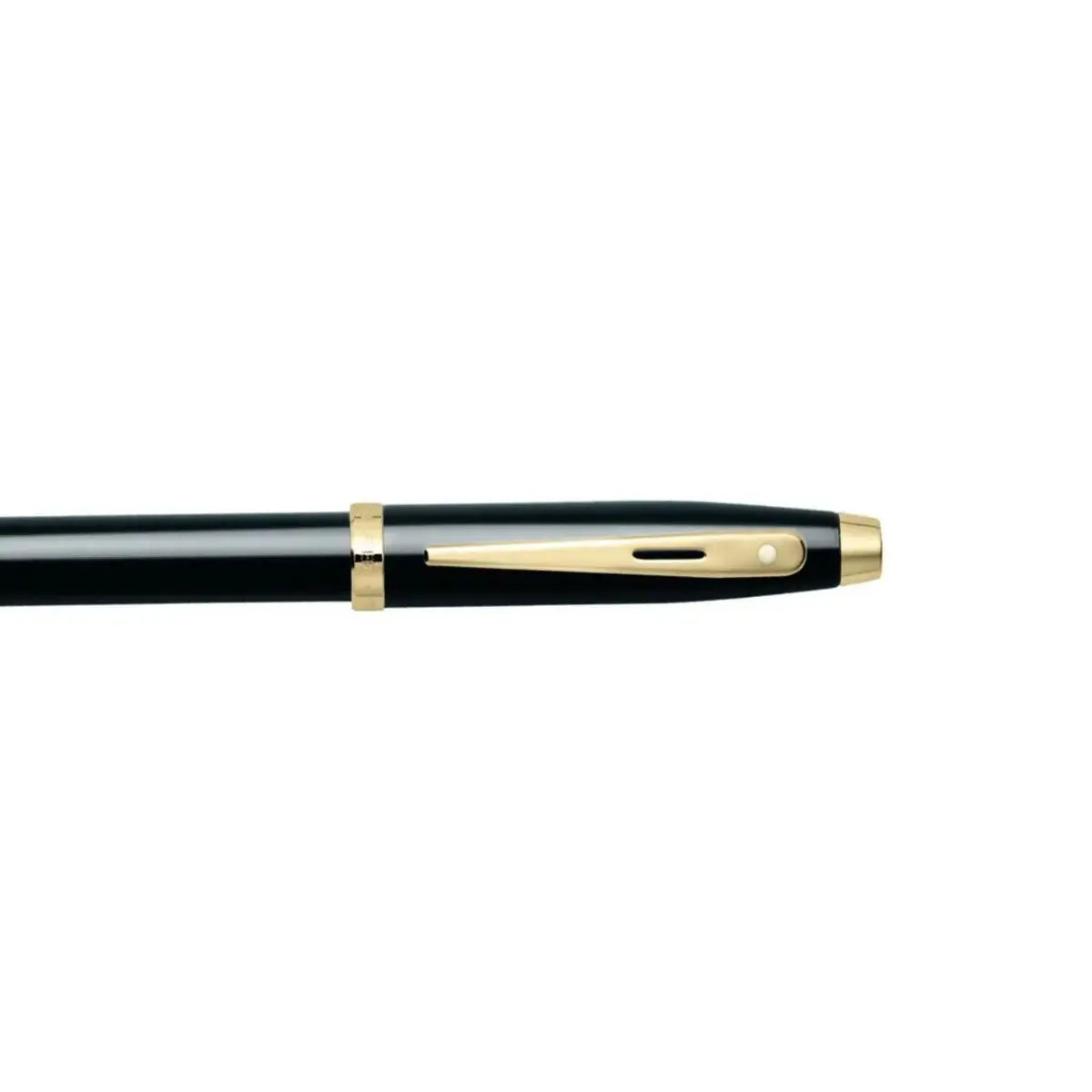 Sheaffer® 100 Glossy Black Ballpoint Pen With Gold Trims - My Store