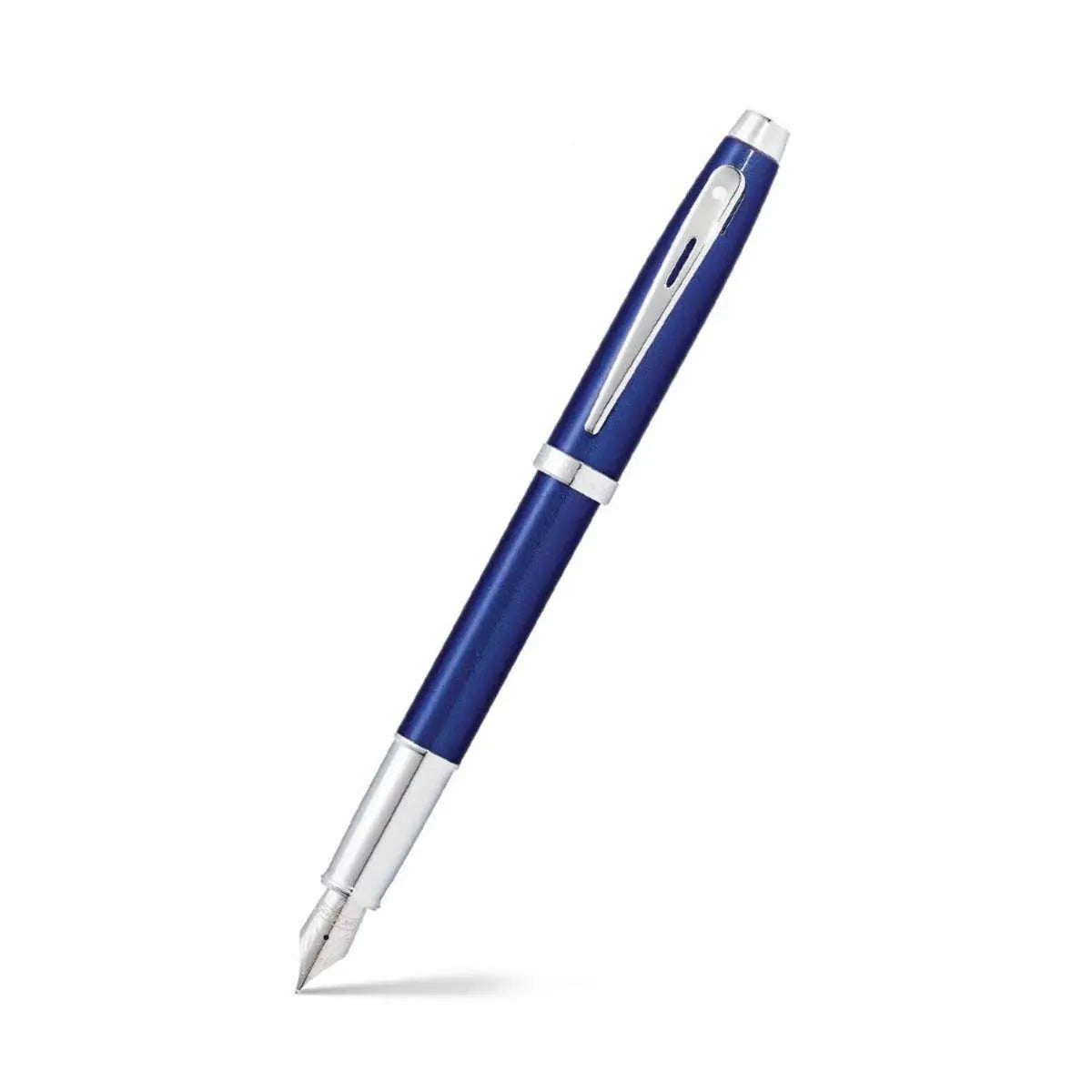 Sheaffer® 100 Glossy Blue with Chrome Trims Fountain Pen - Medium - My Store