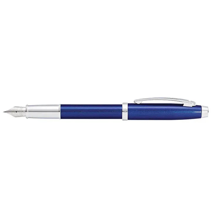 Sheaffer® 100 Glossy Blue with Chrome Trims Fountain Pen - Medium - My Store