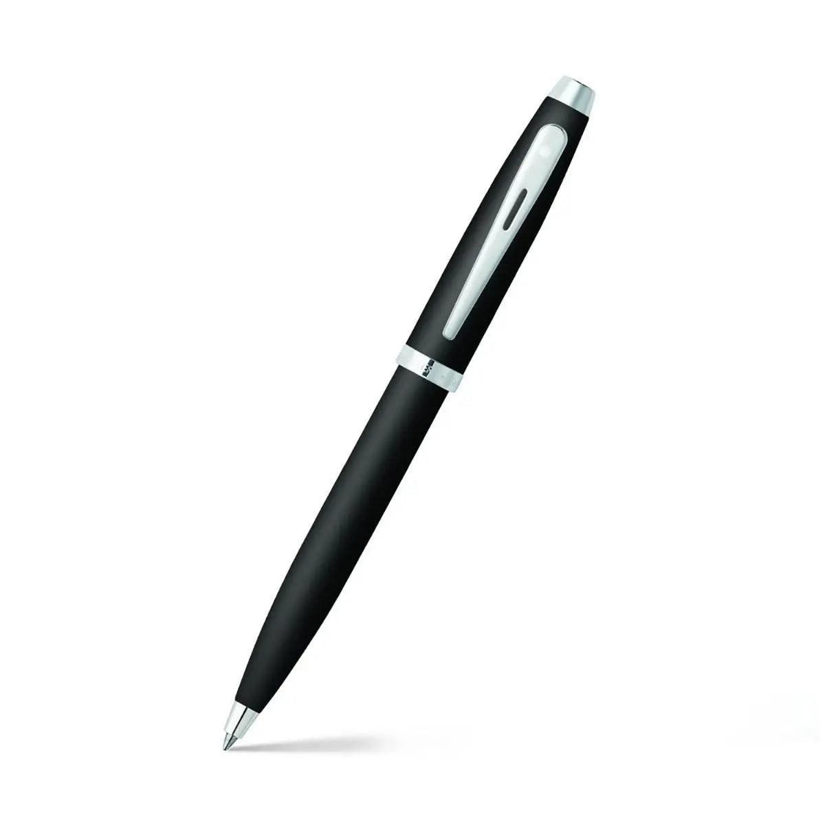 Sheaffer® 100 Matte Black Ballpoint Pen With Chrome Trims - My Store