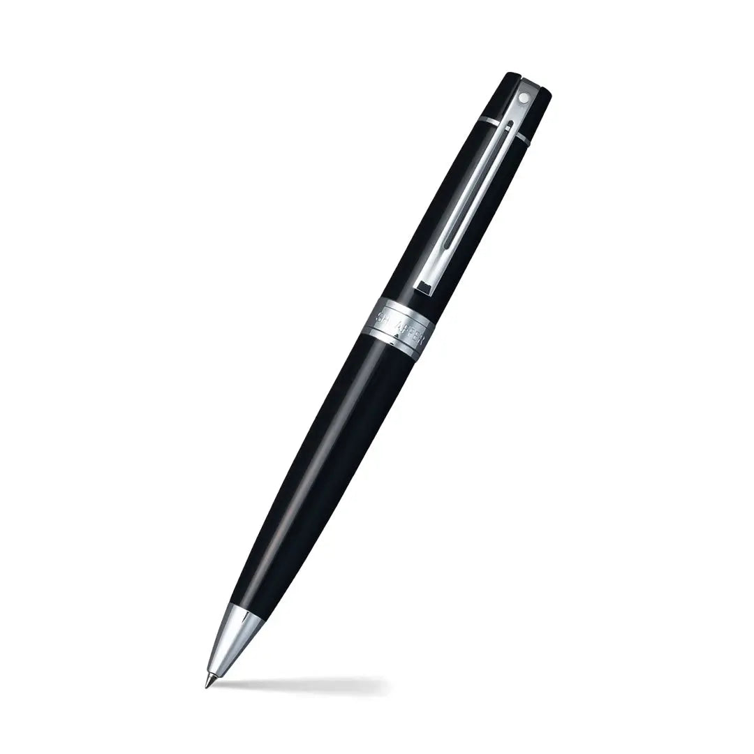 Sheaffer® 300 9312 Glossy Black Ballpoint Pen With Chrome Trim - My Store