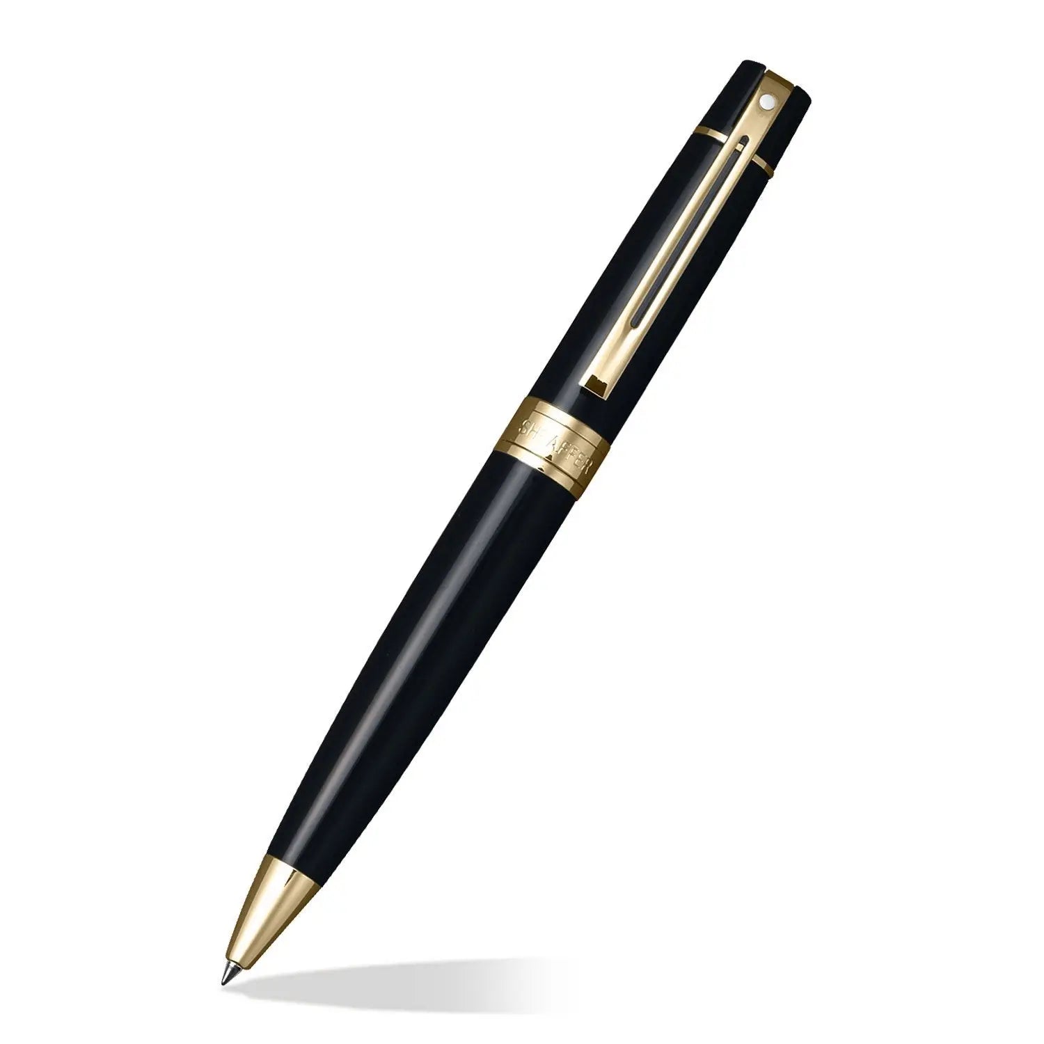 Sheaffer® 300 9325 Glossy Black Ballpoint Pen With Gold-tone Trim - My Store