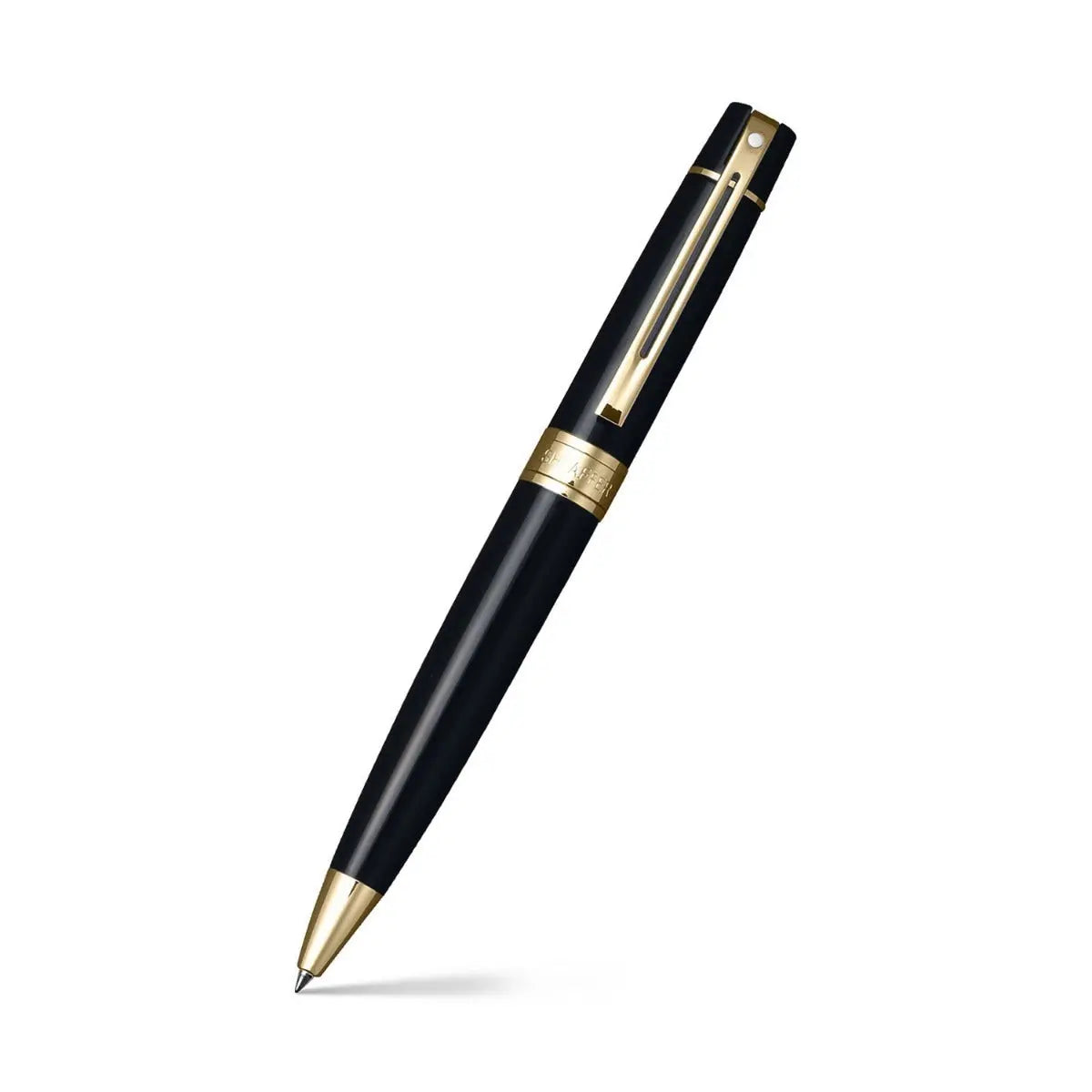 Sheaffer® 300 9325 Glossy Black Ballpoint Pen With Gold-tone Trim - My Store