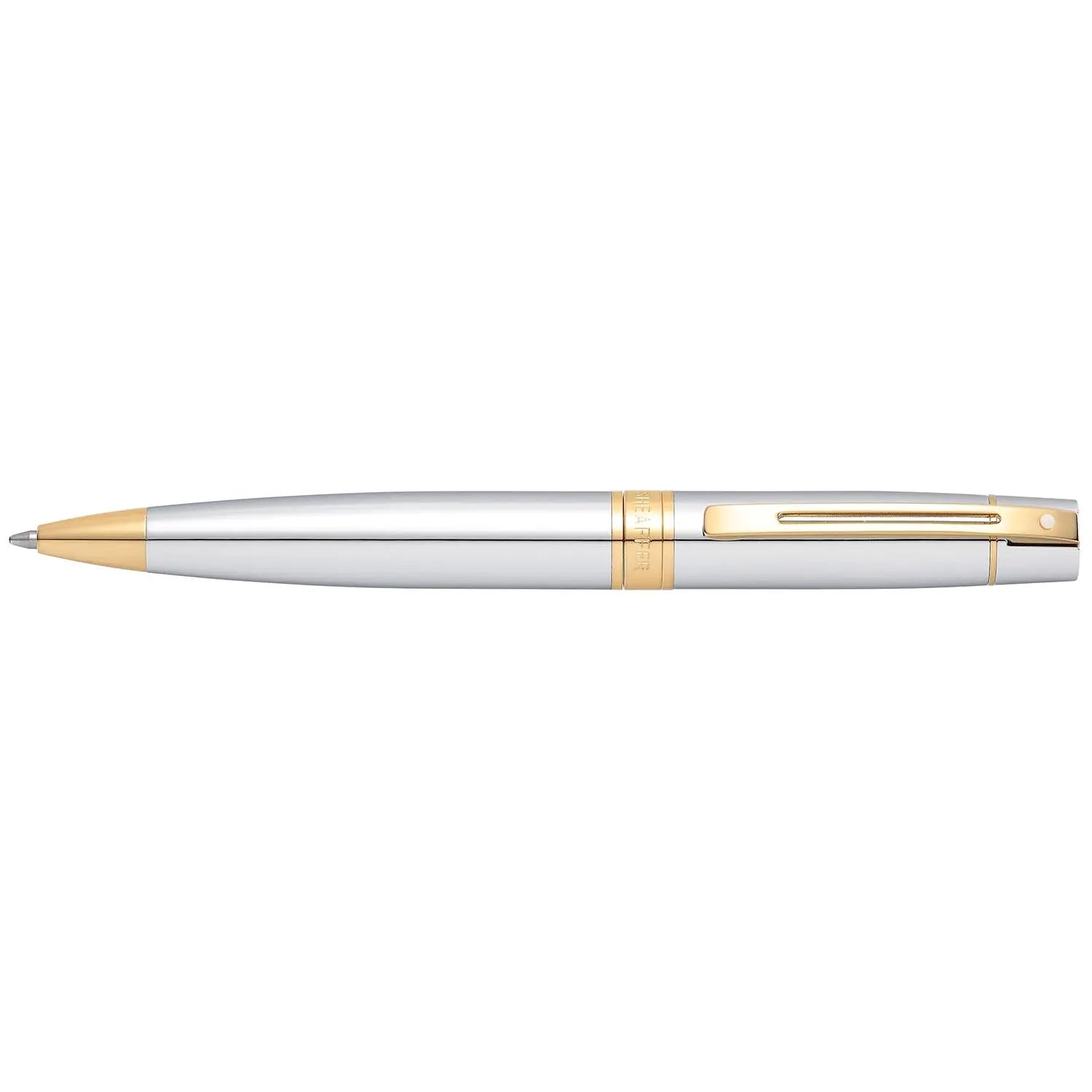 Sheaffer® 300 Chrome with Gold Trims Ballpoint Pen - My Store