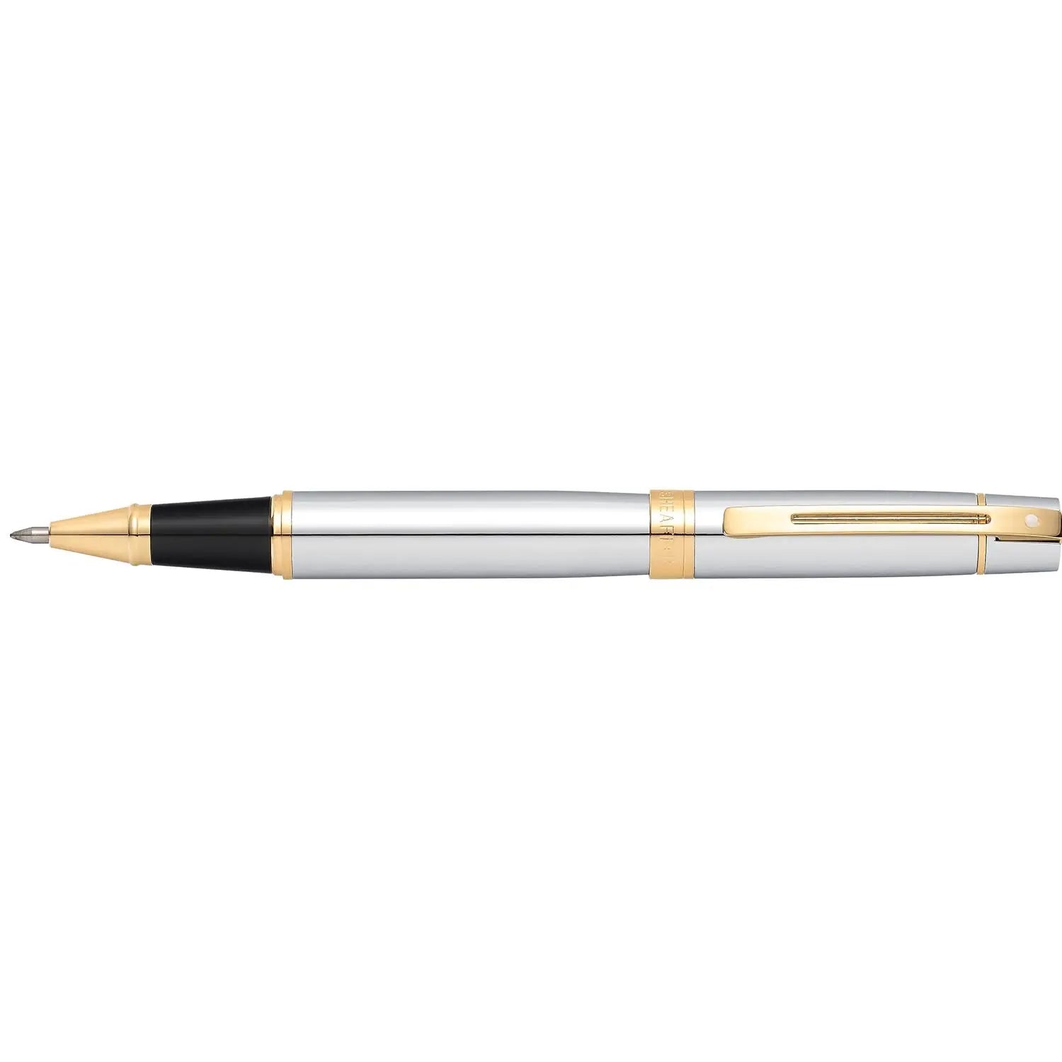 Sheaffer® 300 Chrome with Gold Trims Rollerball Pen - My Store