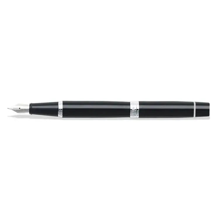 Sheaffer® 300 Glossy Black Fountain Pen With Chrome Trims - Medium - My Store