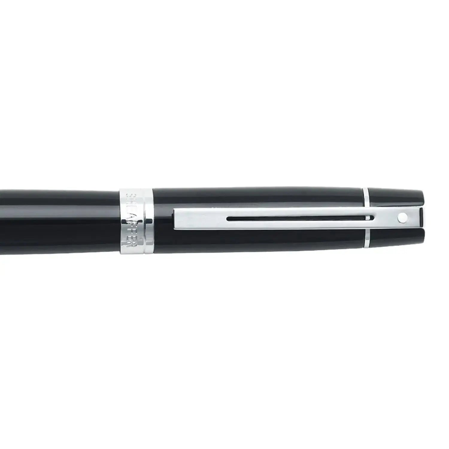 Sheaffer® 300 Glossy Black Fountain Pen With Chrome Trims - Medium - My Store