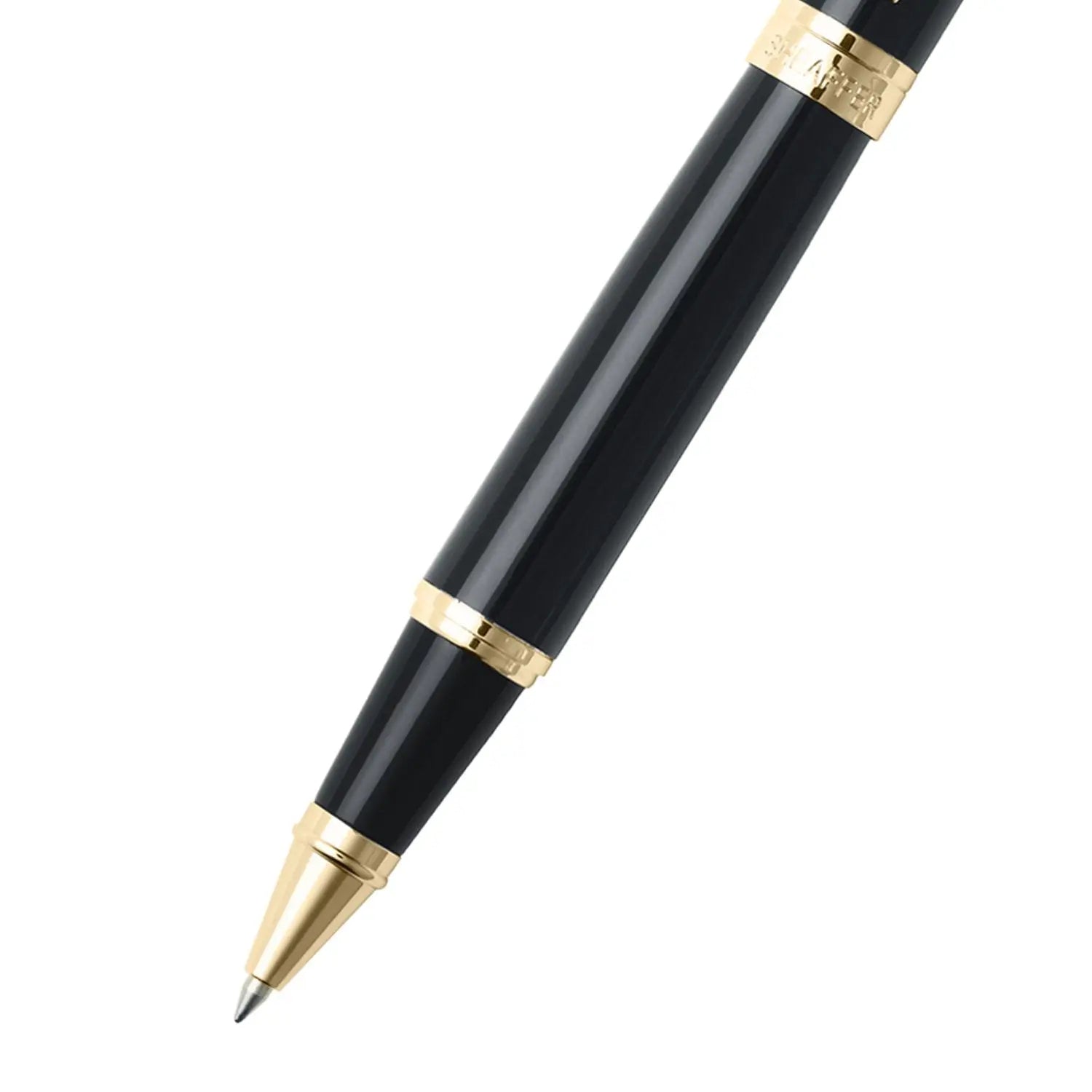 Sheaffer® 300 Glossy Black with Gold Trims Rollerball Pen - My Store