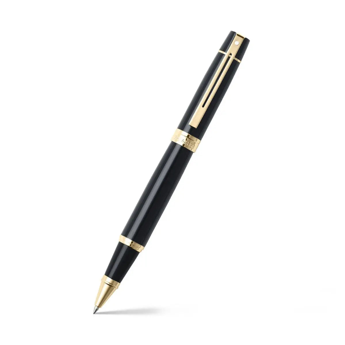 Sheaffer® 300 Glossy Black with Gold Trims Rollerball Pen - My Store